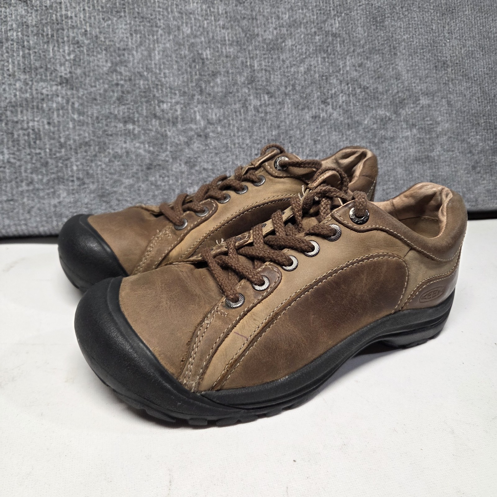 Keen Presidio Shoes Women’s 7 Brown Leather Comfort Walking Hiking Sneakers