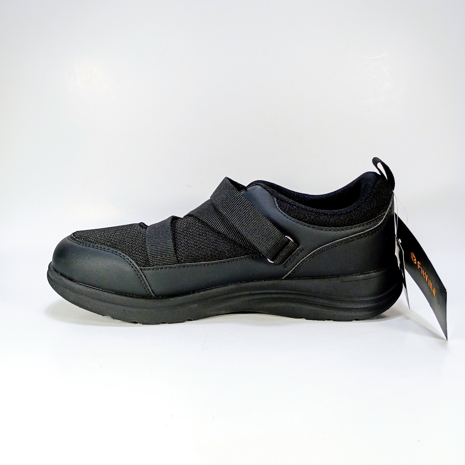 Fitville Womens 9 Extra Wide Fit Black Quick Strap Diabetic Shoes NWT No Box