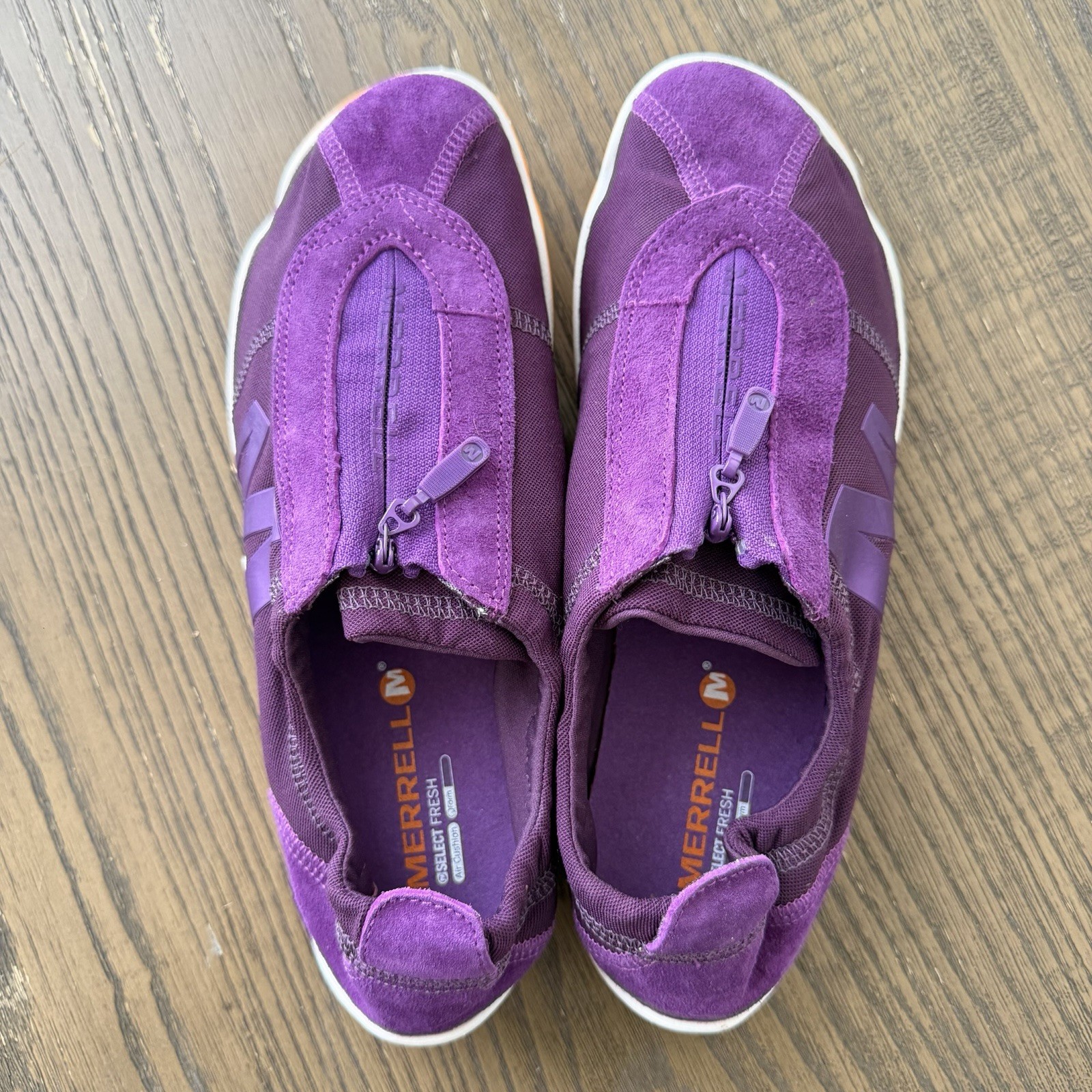 Merrell Lorelei Women’s Purple Suede Zip Shoes Size 7 NWOB Walking Outdoor Sport