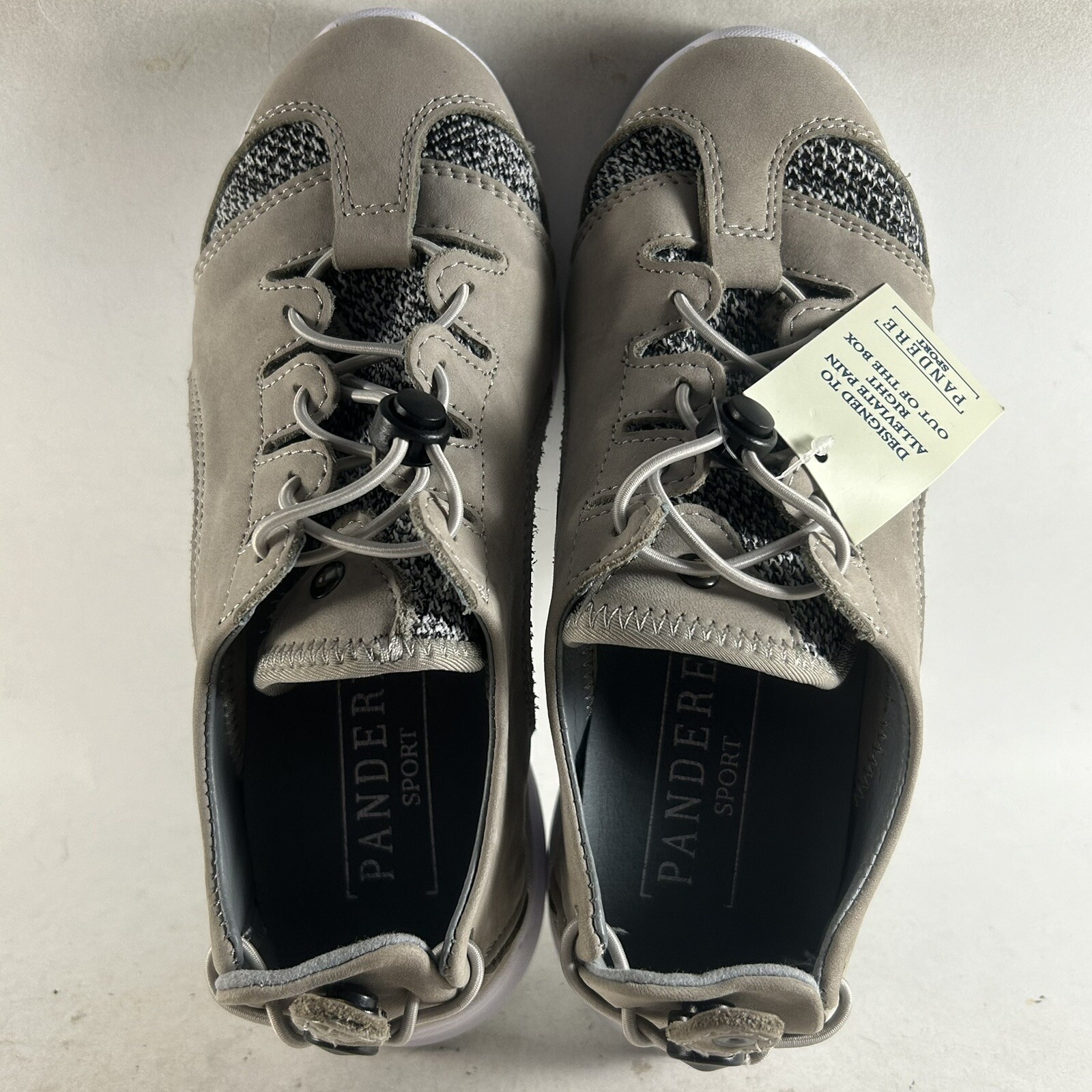 Pandere Barista Suede Leather Shoes Drawstring Sneakers Brown Womens Size 6