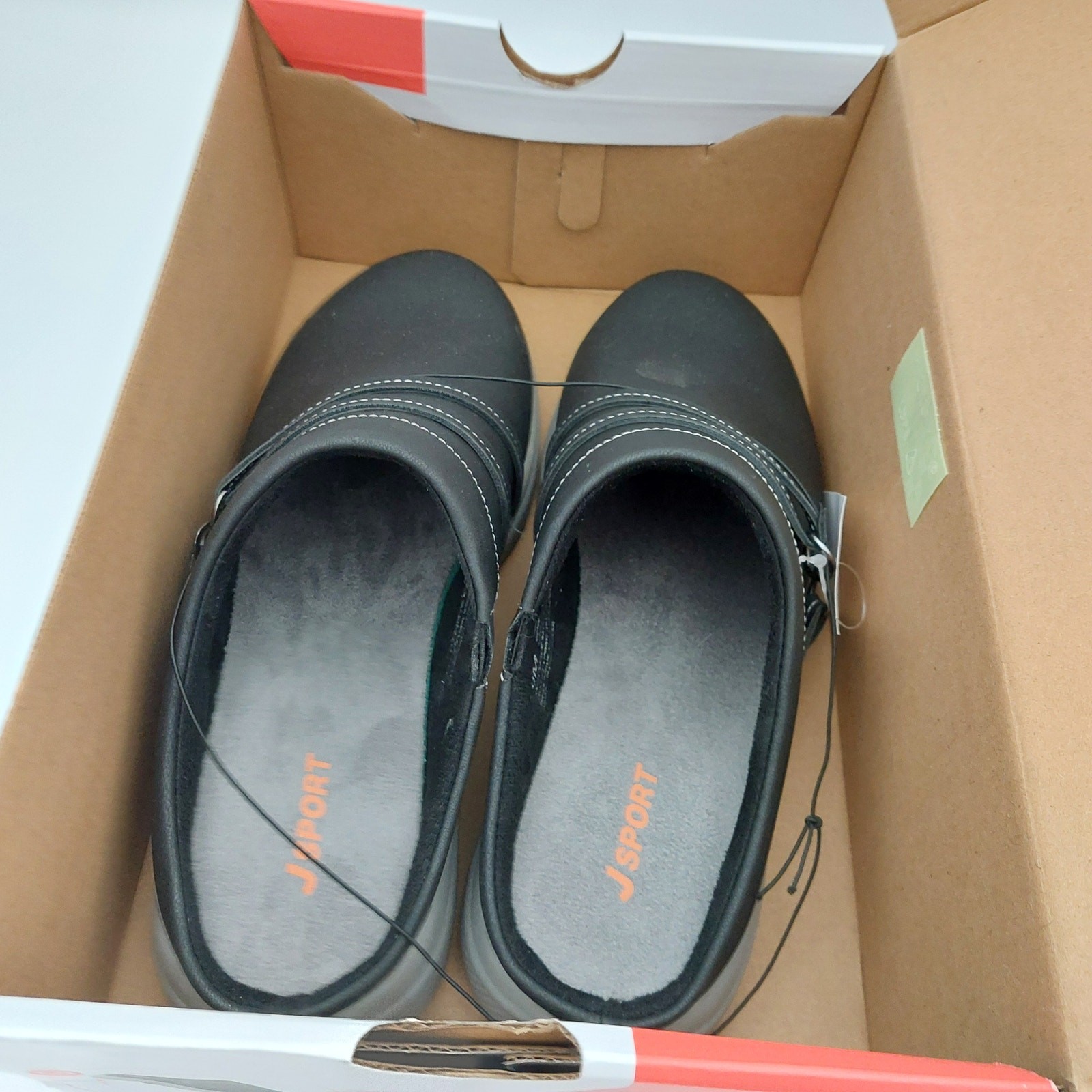 JSport by Jambu Gina Womens Size 9 Black Comfort Mules Clogs Slip On Shoes NIB