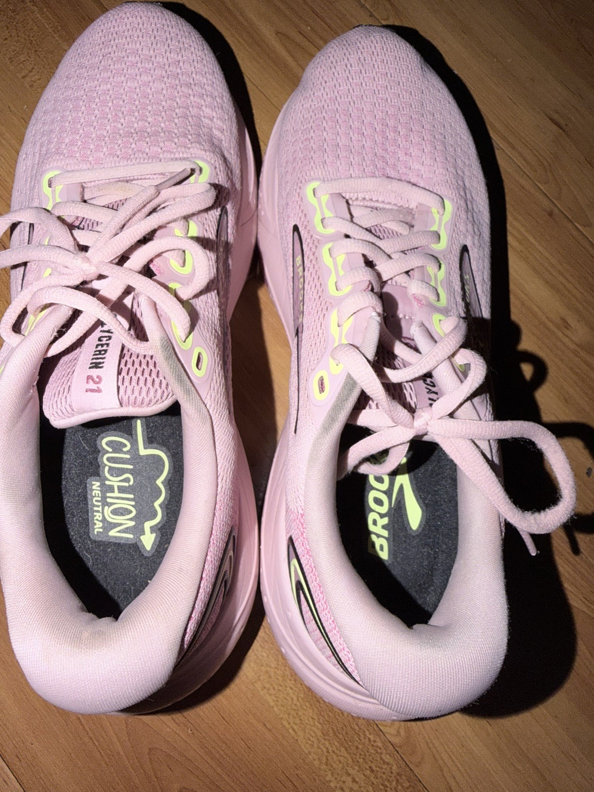 Brooks Glycerin GTS 21 Womens Zephyr/Violet/Green, 10 B Medium US