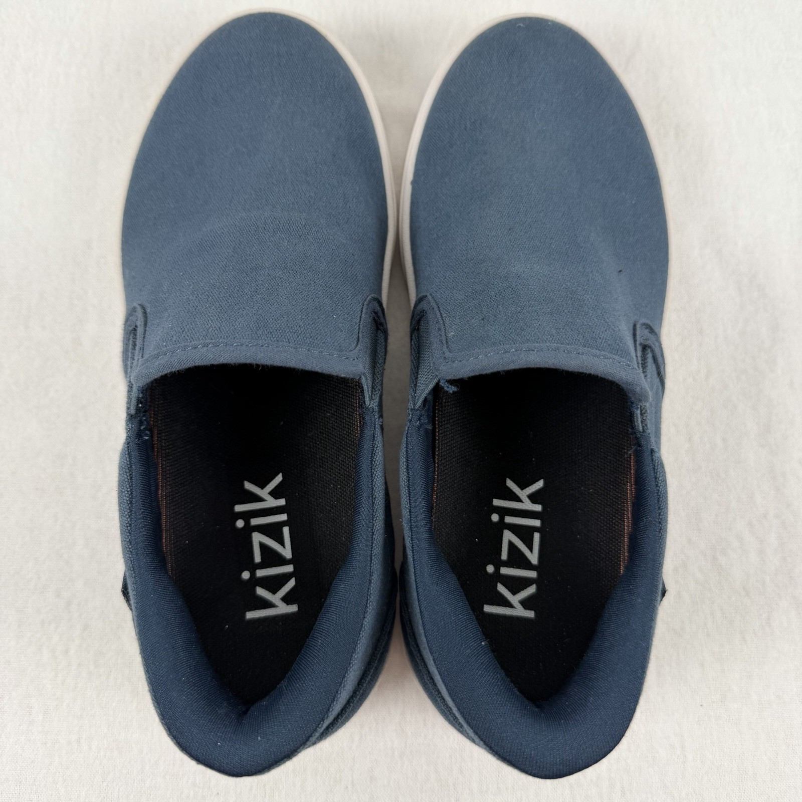 KIZIK Venice Canvas Slip On Sneakers Tidepool Blue Unisex M 5/W 6.5 Comfort