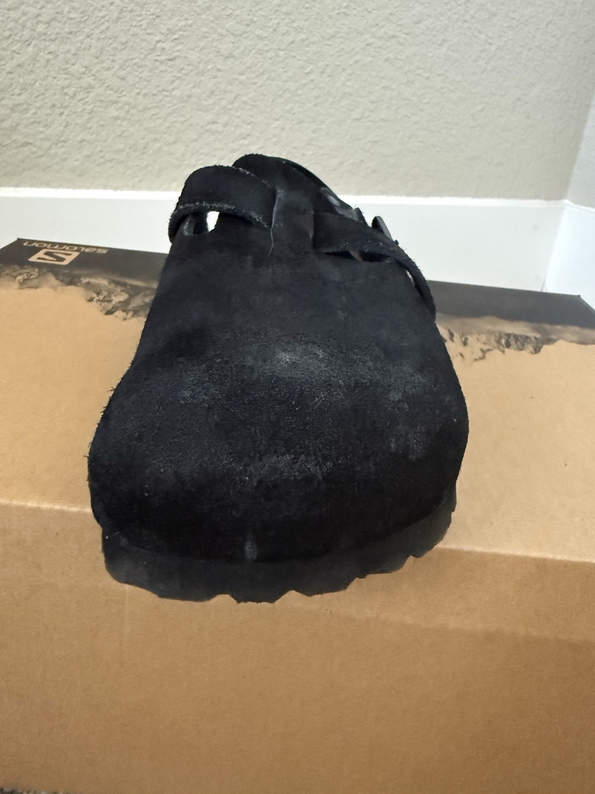 BIRKENSTOCK TOKIO BLACK SUEDE CLOG MULE SIZE EU 38 NARROW US 5 MENS 7 WOMENS