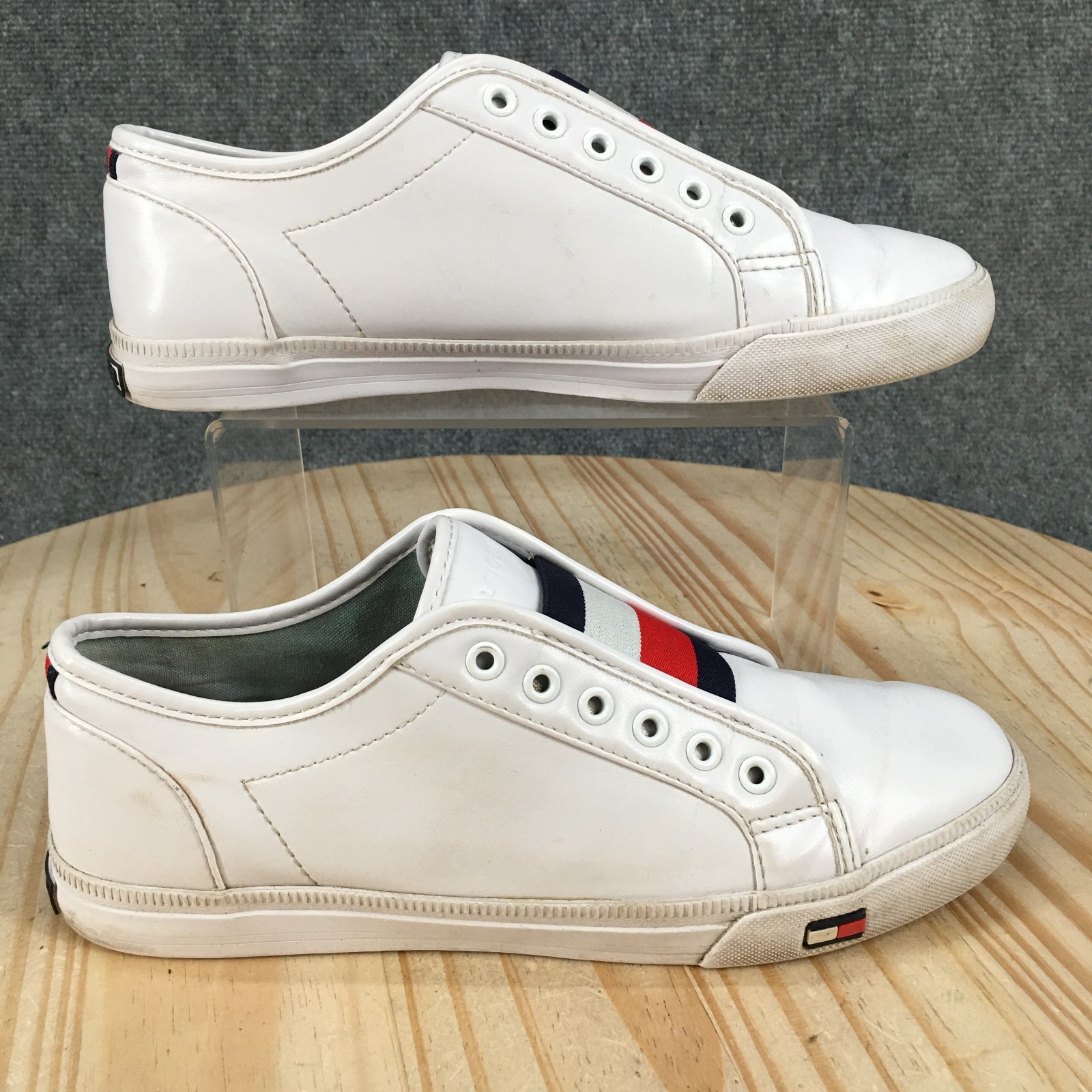 Tommy Hilfiger Shoes Womens 8 M Anni Casual Slip On Laceless Sneakers White