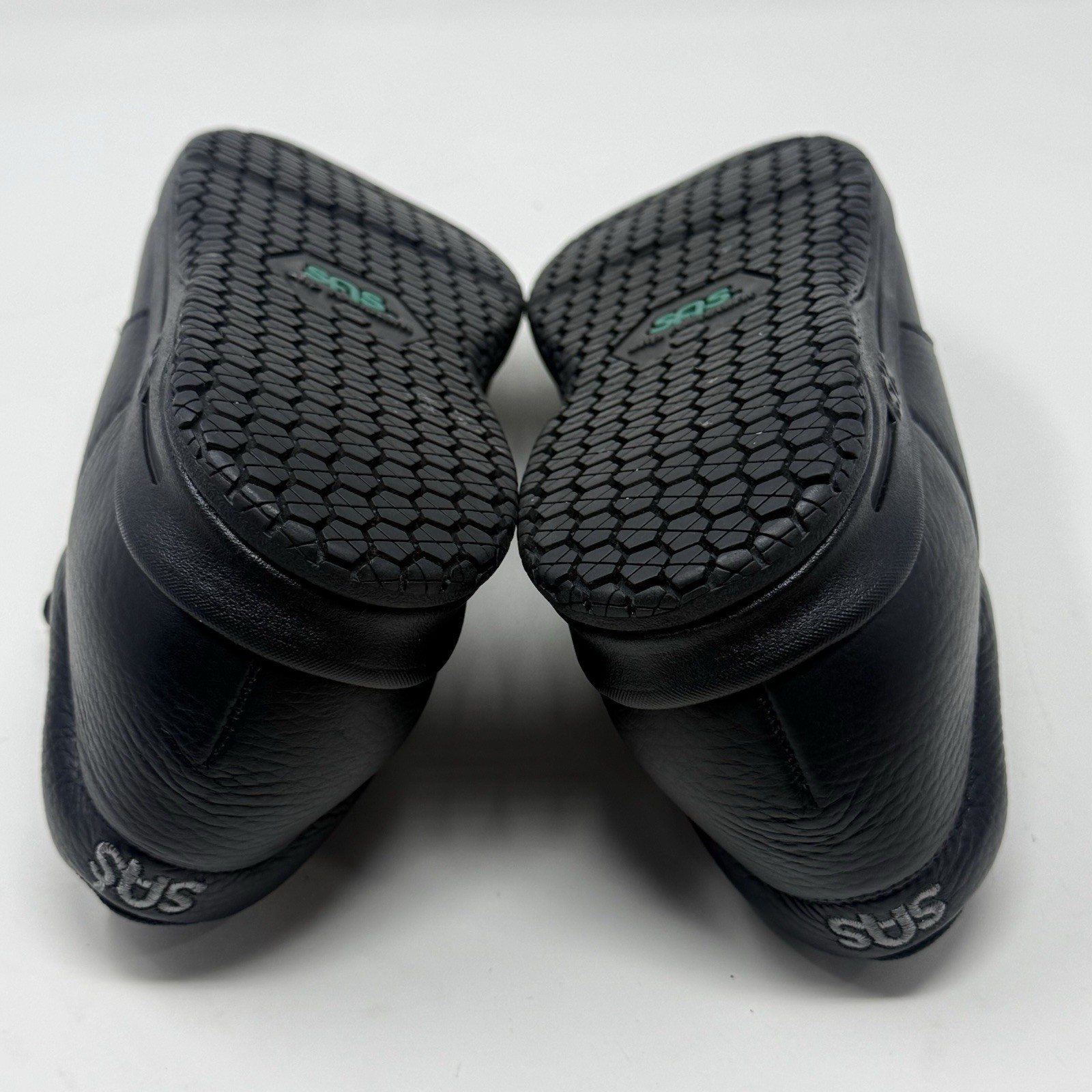 SAS Liberty Shoes Womens 9.5 M Black Leather Slip Resistant Comfort Work Sneaker
