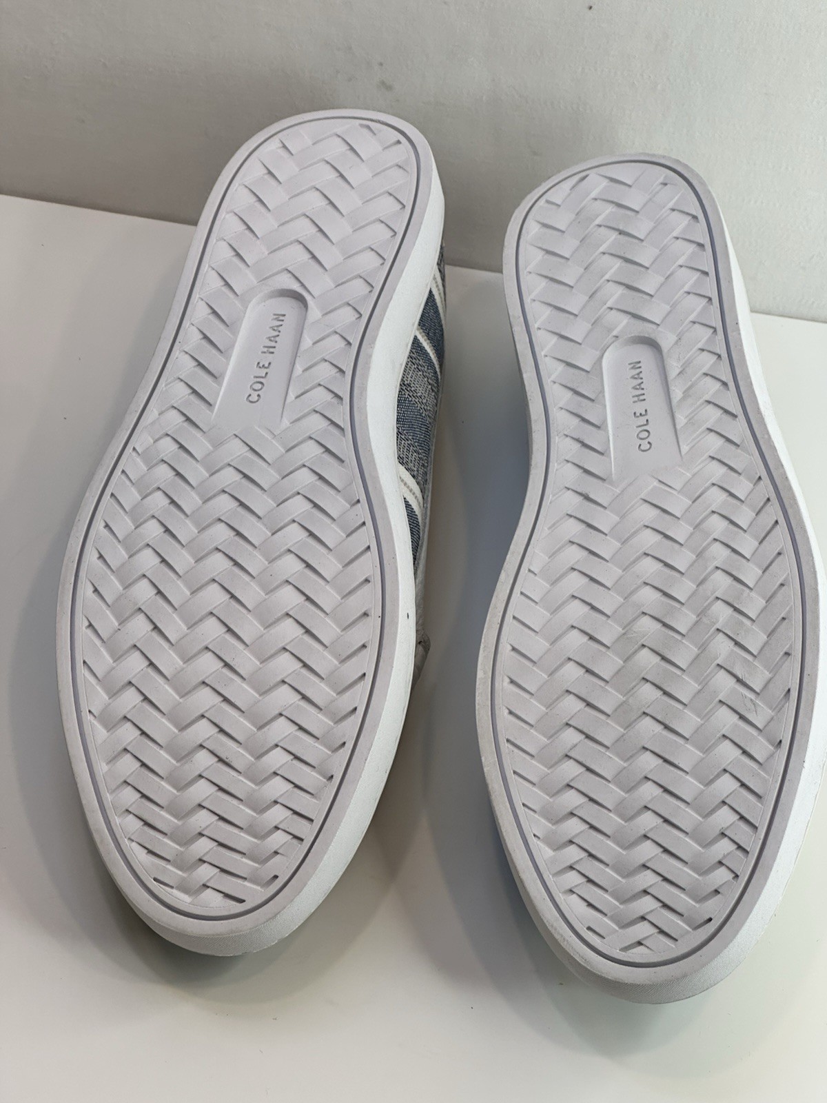 Cole Haan Blue White Striped Slip On Loafers Womens 10B Nantucket Coastal NWOB