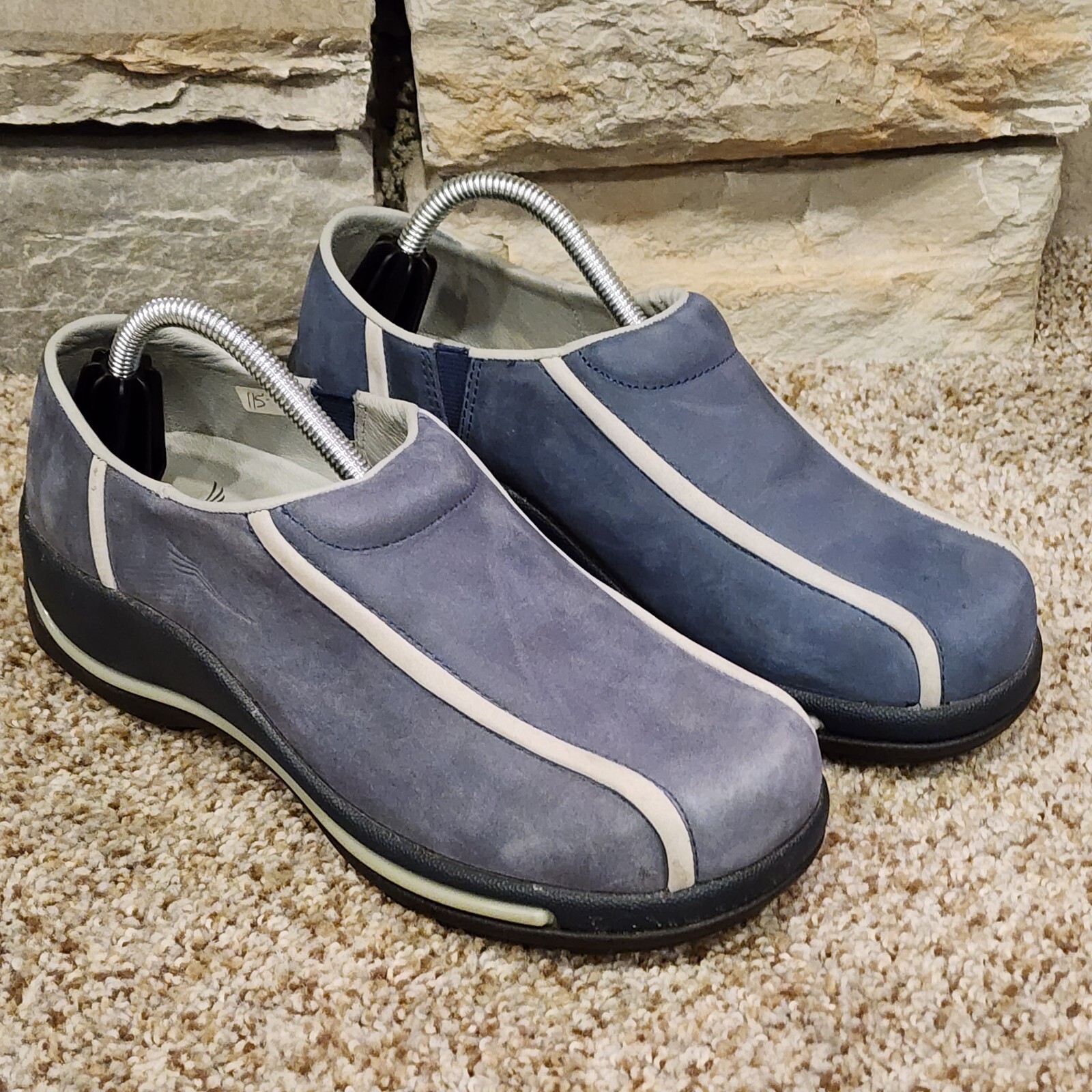 Dansko 37 EU 6.5-7US Shoe Loafer Women’s Blue Milled Nubuck Slip On 40367202