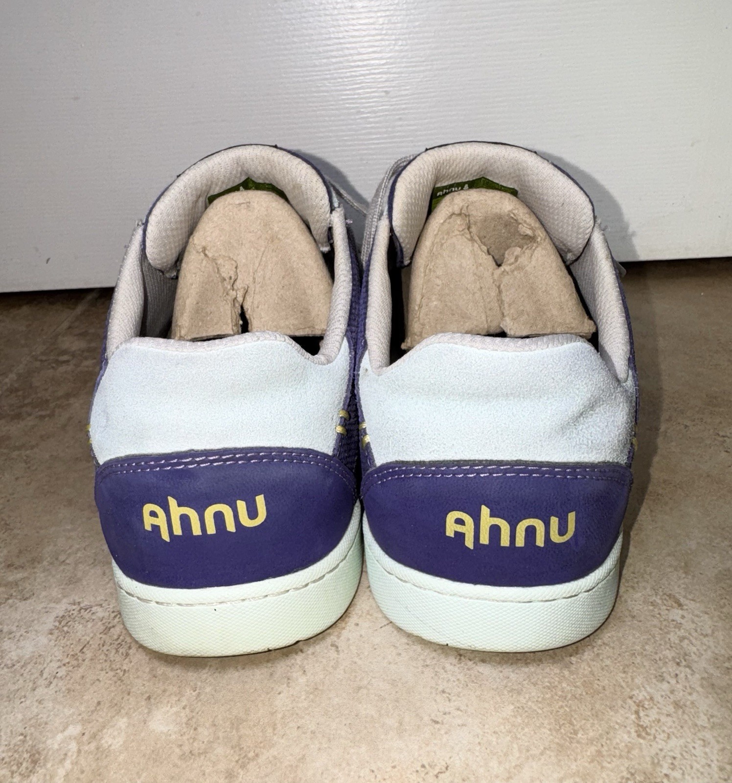 Ahnu Noe Womens SIZE 9 Blue Textured Suede Leather Casual Sneakers Shoes
