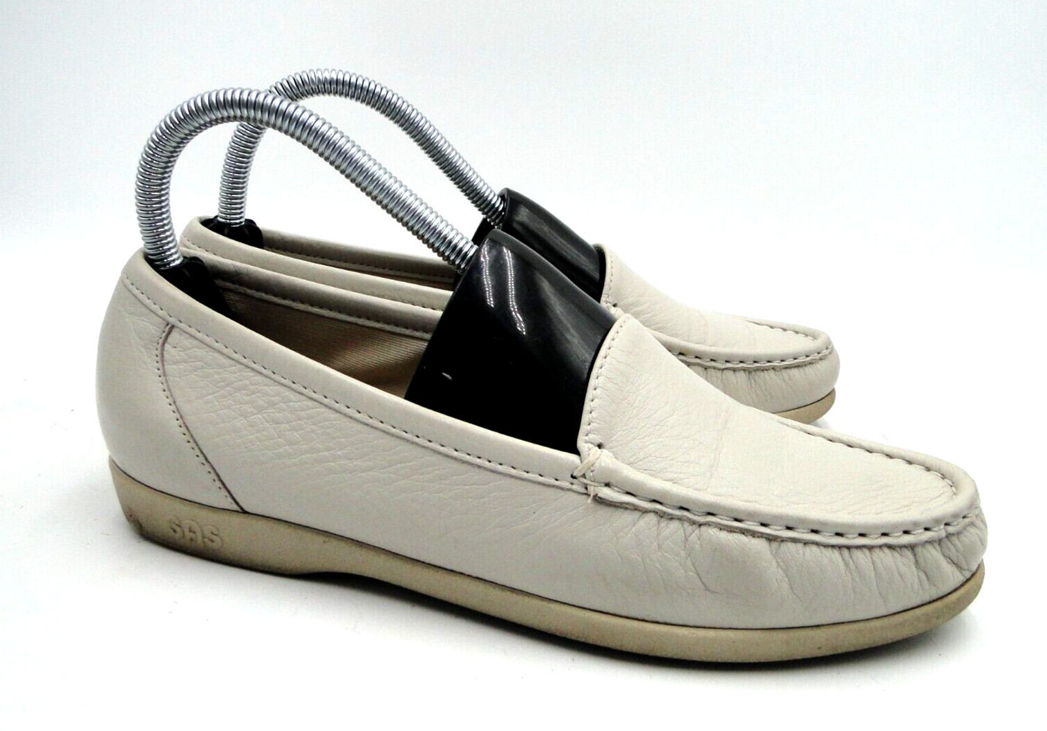 SAS Tripad Comfort Simplify White Leather Slip-On Loafer Shoes Women’s US 8 S