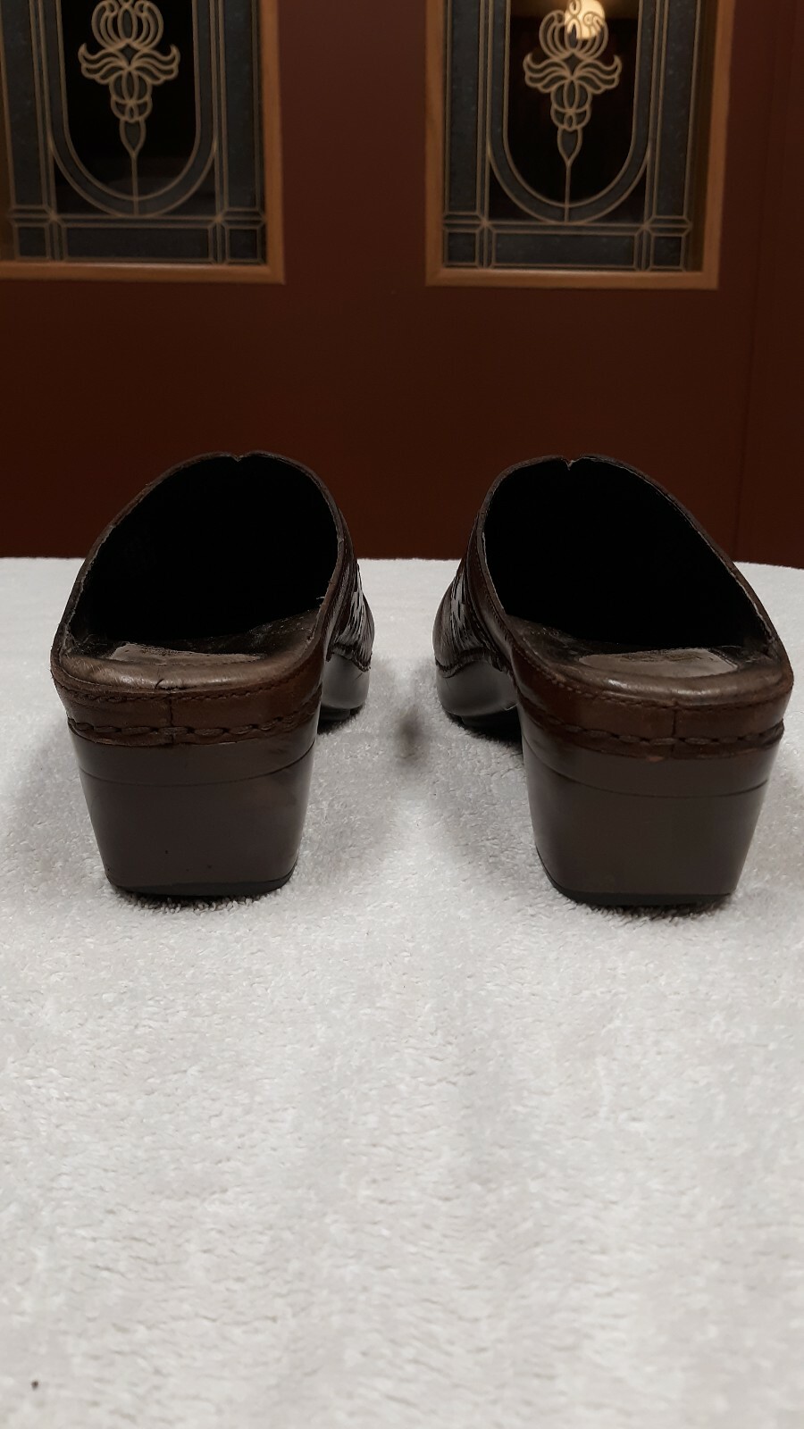 Dansko Shyanne Brown Leather Slip On Comfort Clogs Euro 39 Preowned