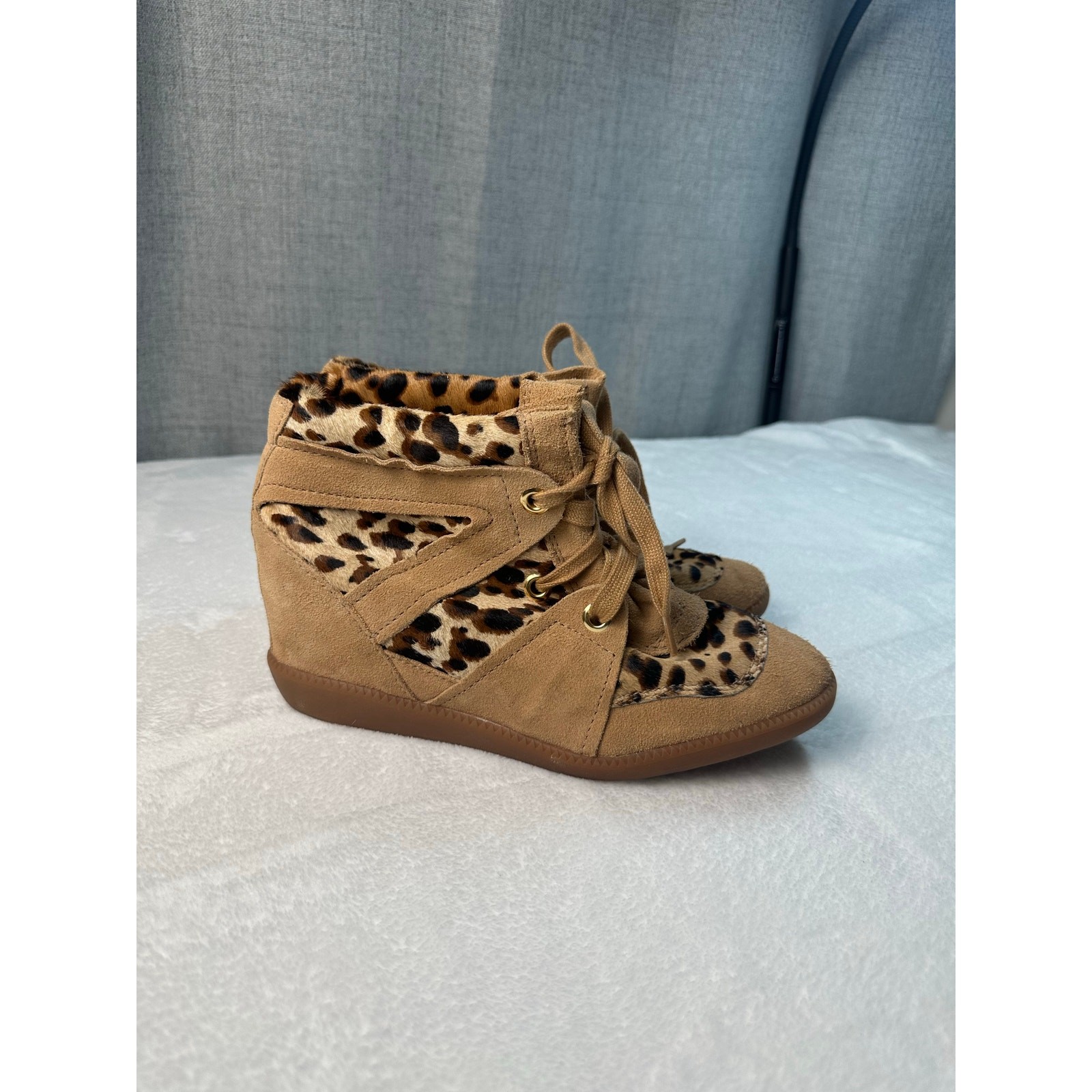 Schutz Pony Hair Camurcao Sunkiss Wedge Heeled Sneaker Size 9 EUC