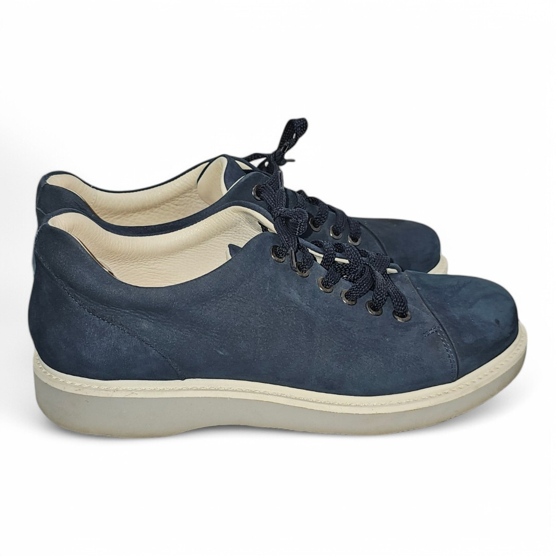 Samuel Hubbard – Fast Navy Suede Sneakers Walking Shoes Womens Sz 8 Vibram Soles