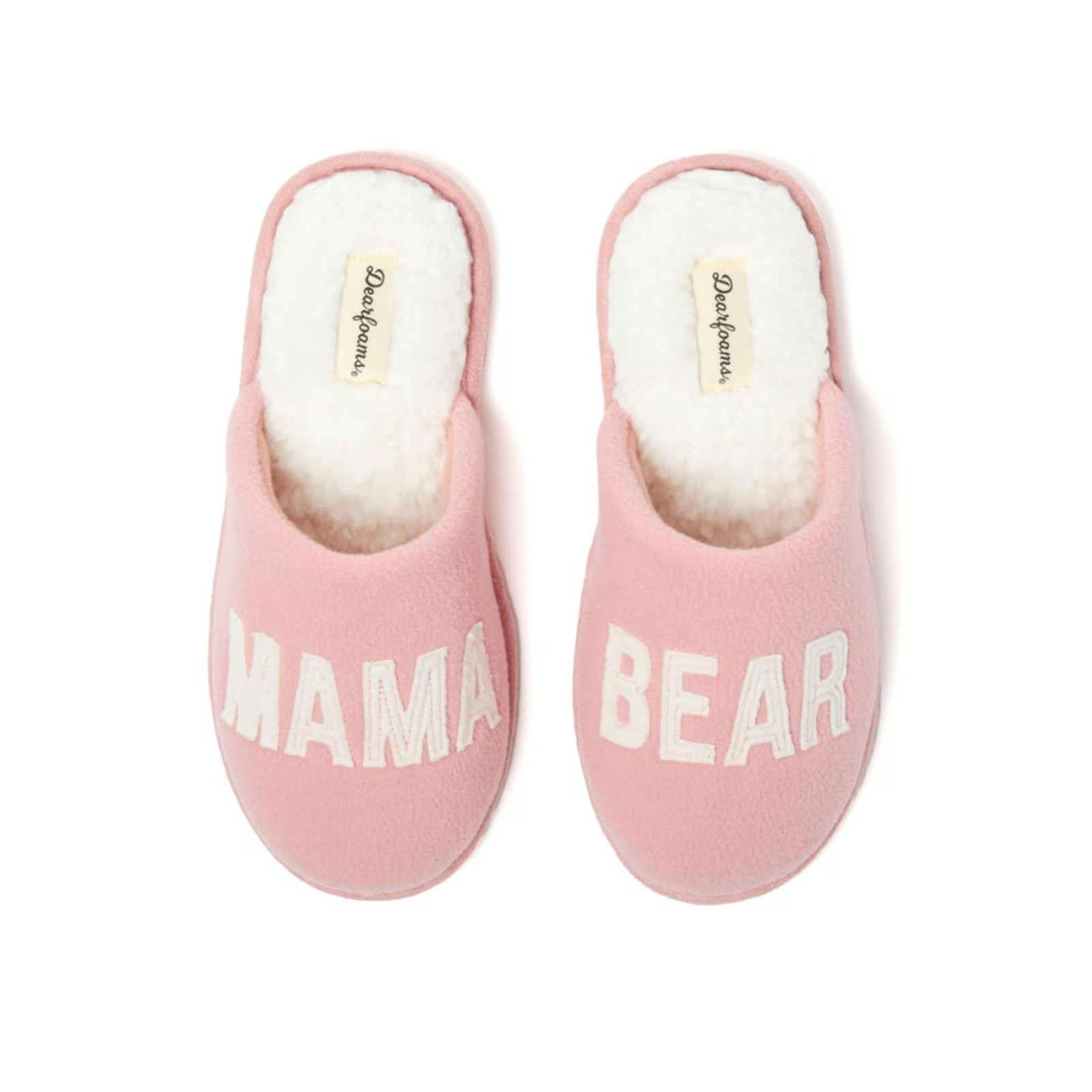 Women’s Dearfoams Carley Mama Bear Mom Scuff Slipper Blush SZ