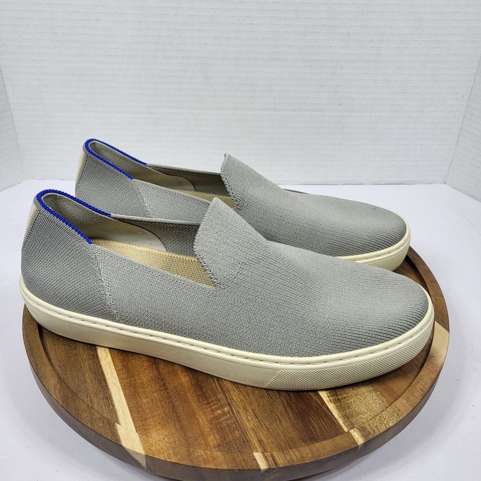 Rothys The Sneaker Slate Grey Womens 8 Slip On Knit Washable Shoes 006-176