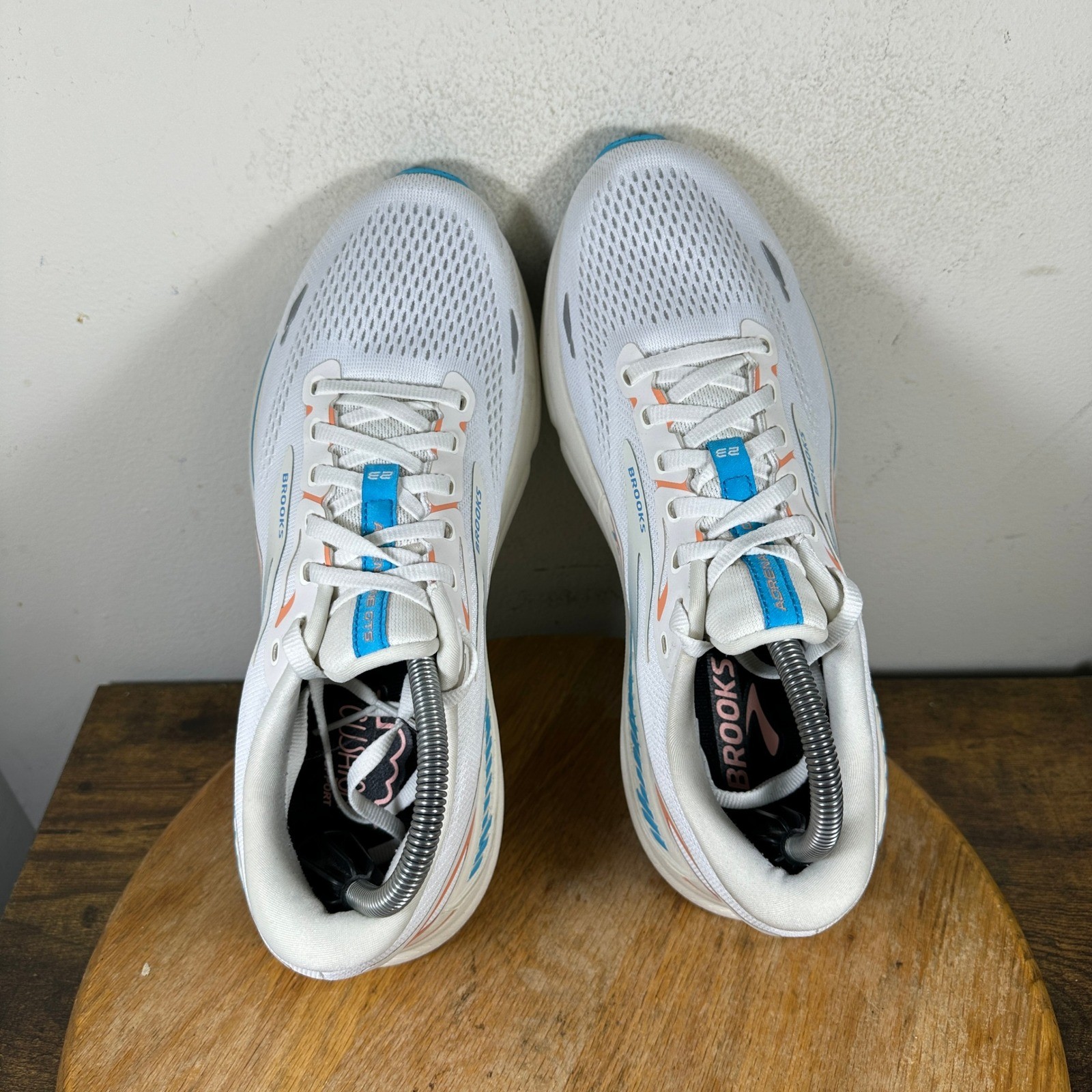 Brooks Adrenaline GTS 23 Women’s Running Shoes White Blue Size 11 1203811B152