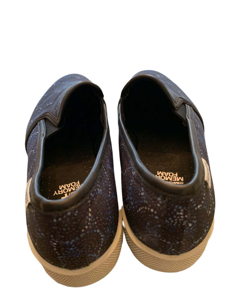 8M Cougar Women’s Slip On Memory Foam Waterproof Sneakers “Lula” Blue Black