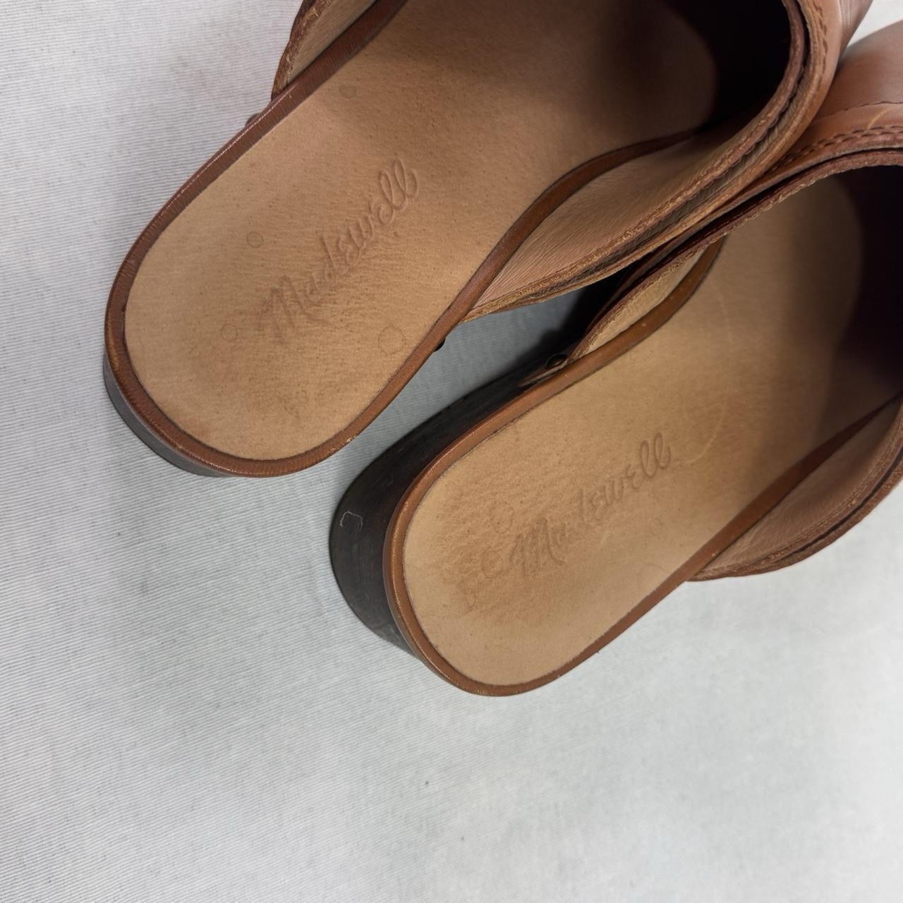 Madewell Womens Cecily Studded Clogs Brown Leather Slip On Mules Size 7.5