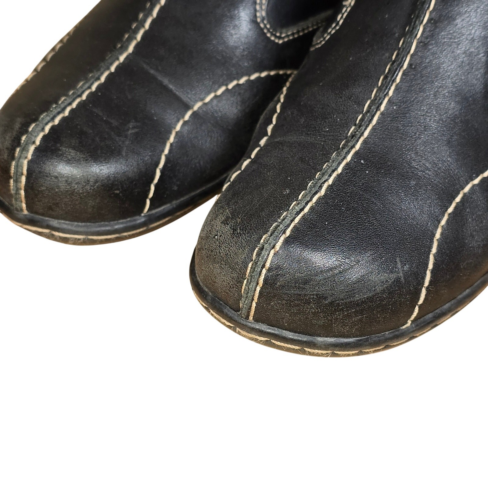 Clarks Un Loop Womens Leather 35062 Slip On Shoes Loafers Black Size 7 M Black