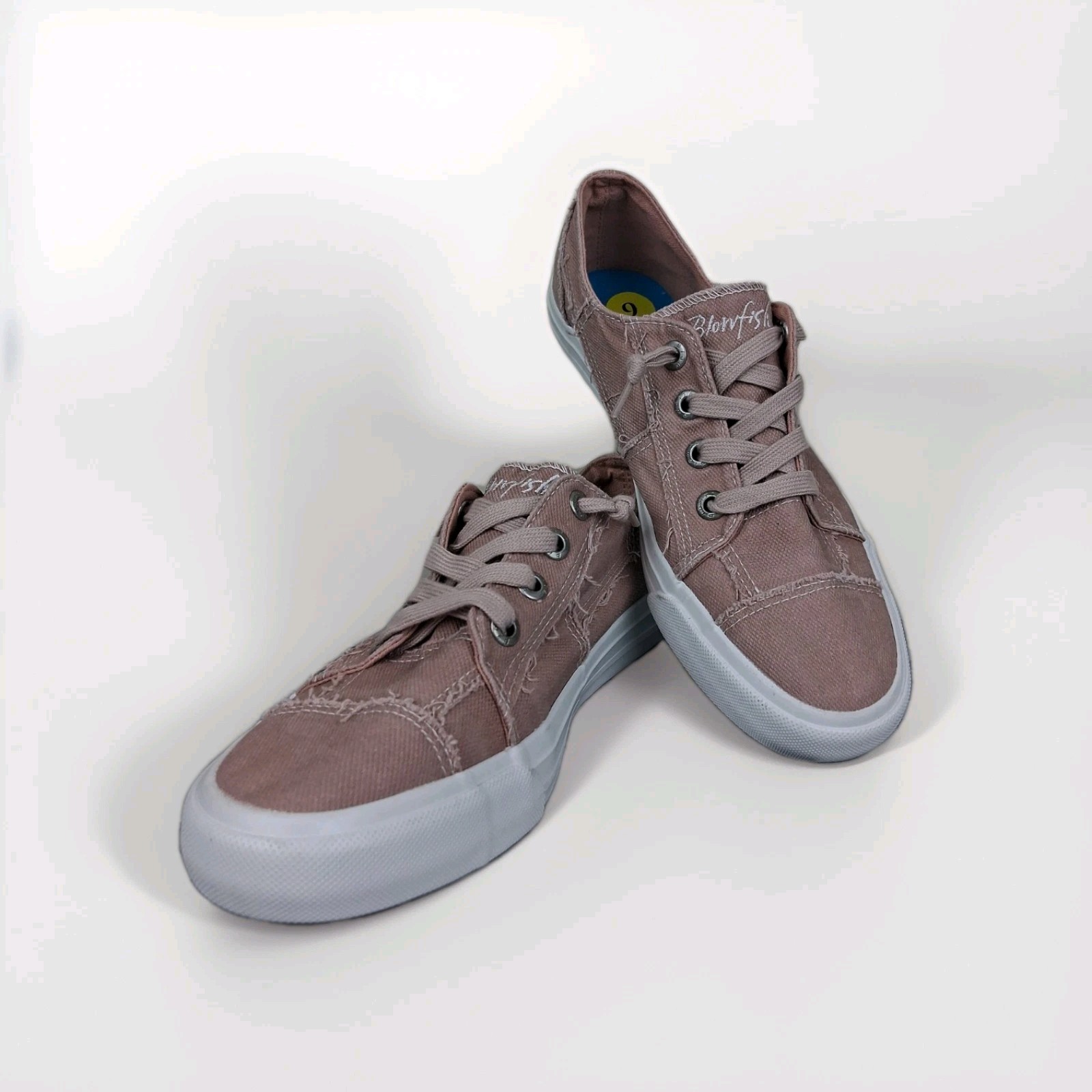 Blowfish Malibu Maxine Slip-on Raw Edge Canvas Sneakers Dusty Rose New Size 9