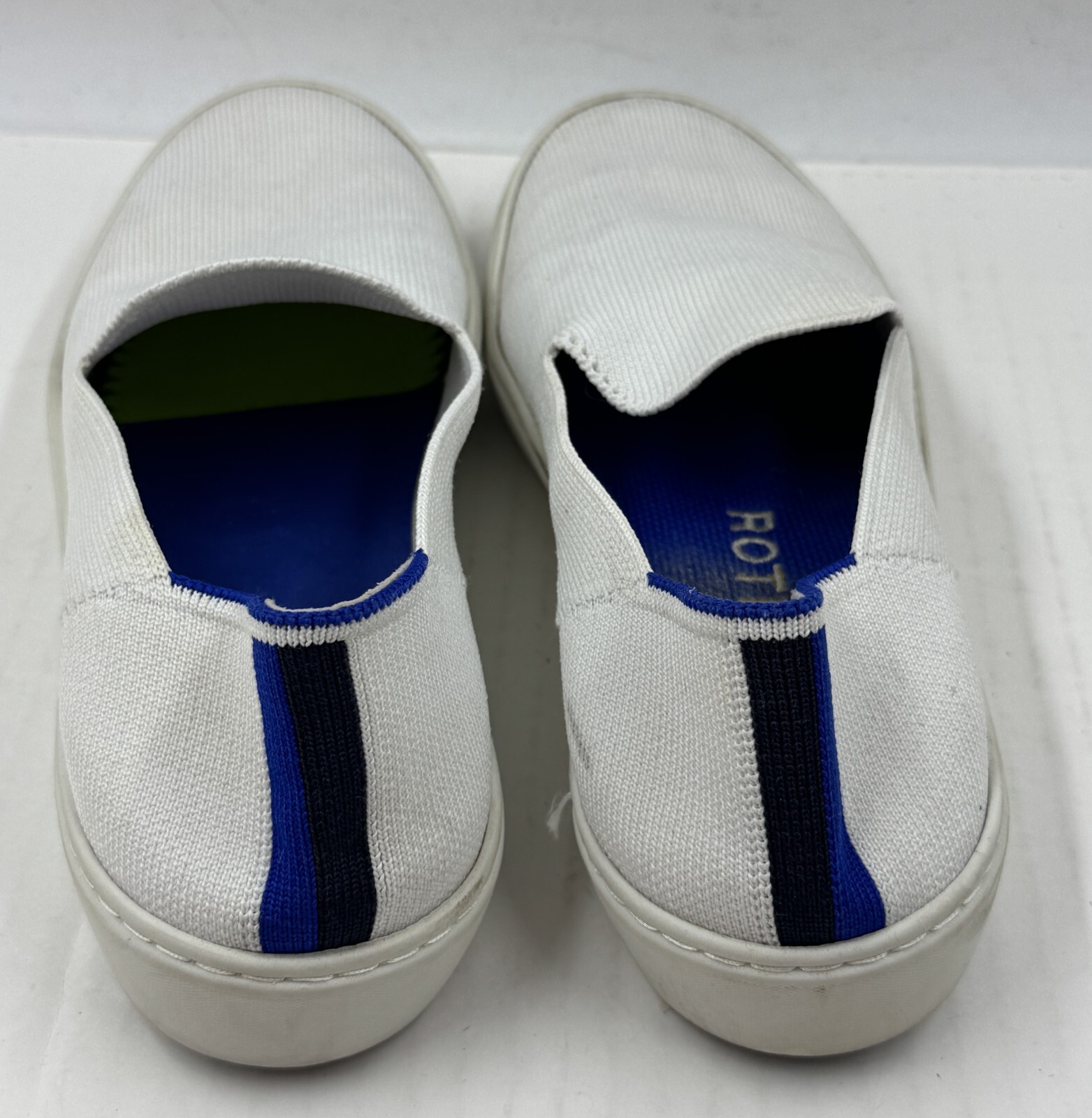 Rothy’s The Original Sneakers Women’s Size 8 White Round Toe Flat Slip-On Shoes
