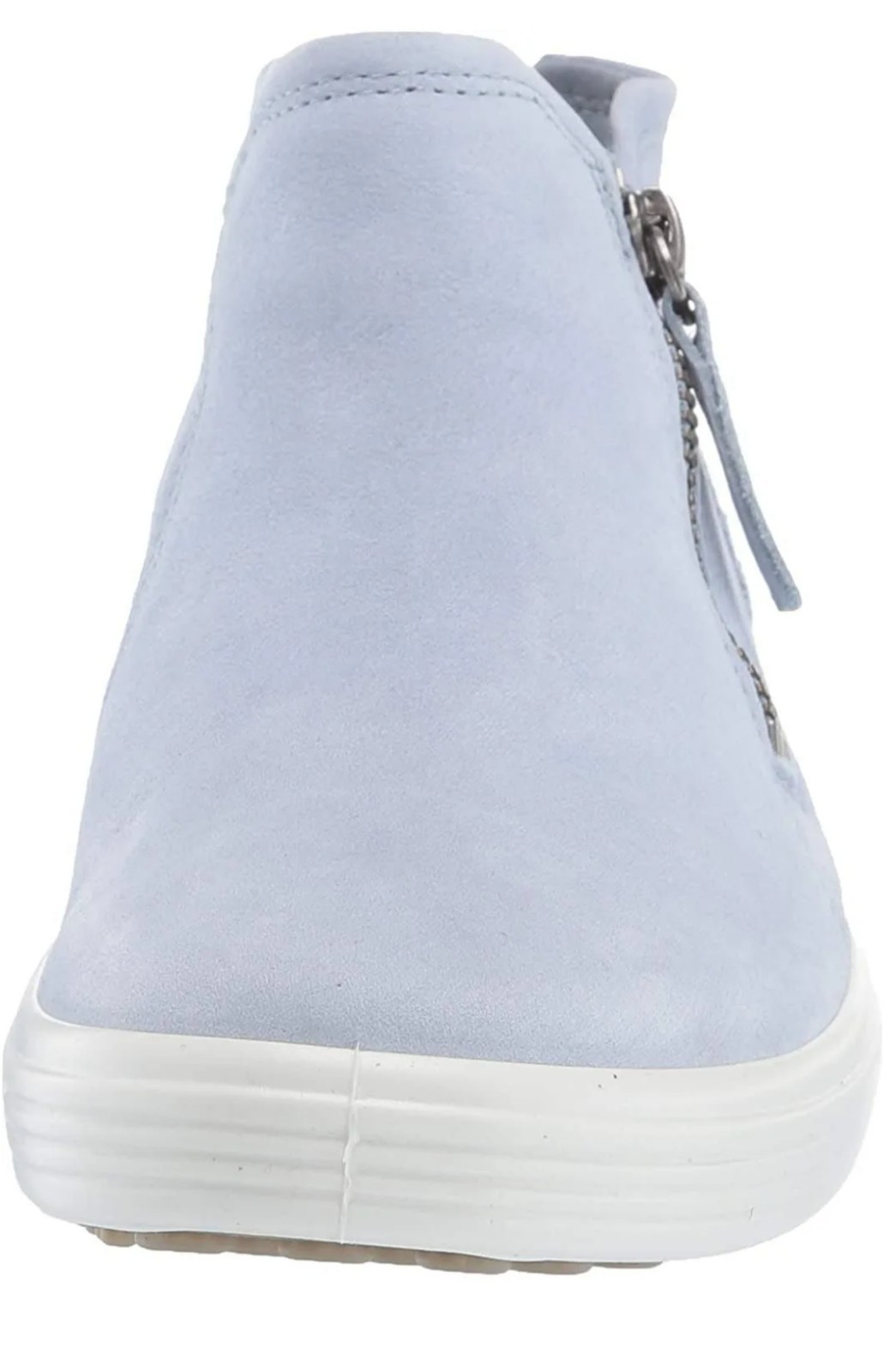 ECCO Women’s Soft 7 Low Cut side Zip Nubuck Bootie Sneakers Dusty Blue US 6-6.5