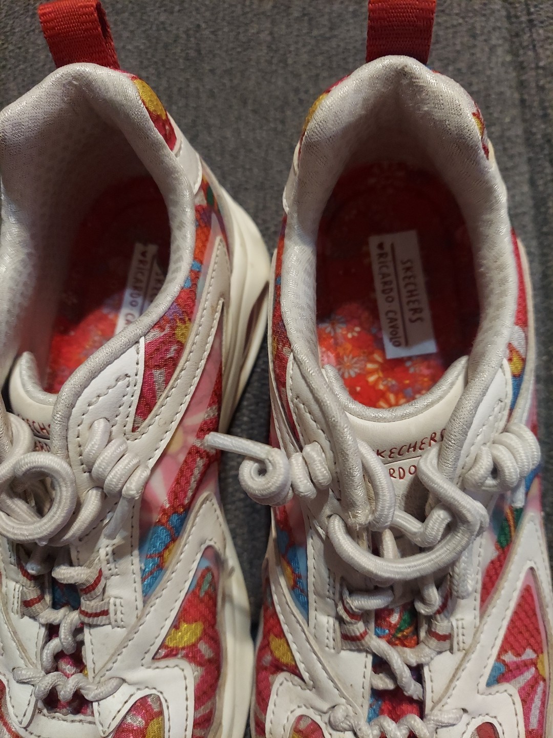 Skechers Women’s 177948 Uno Ricardo Cavolo Spring Bloom White Multi Casual Shoes