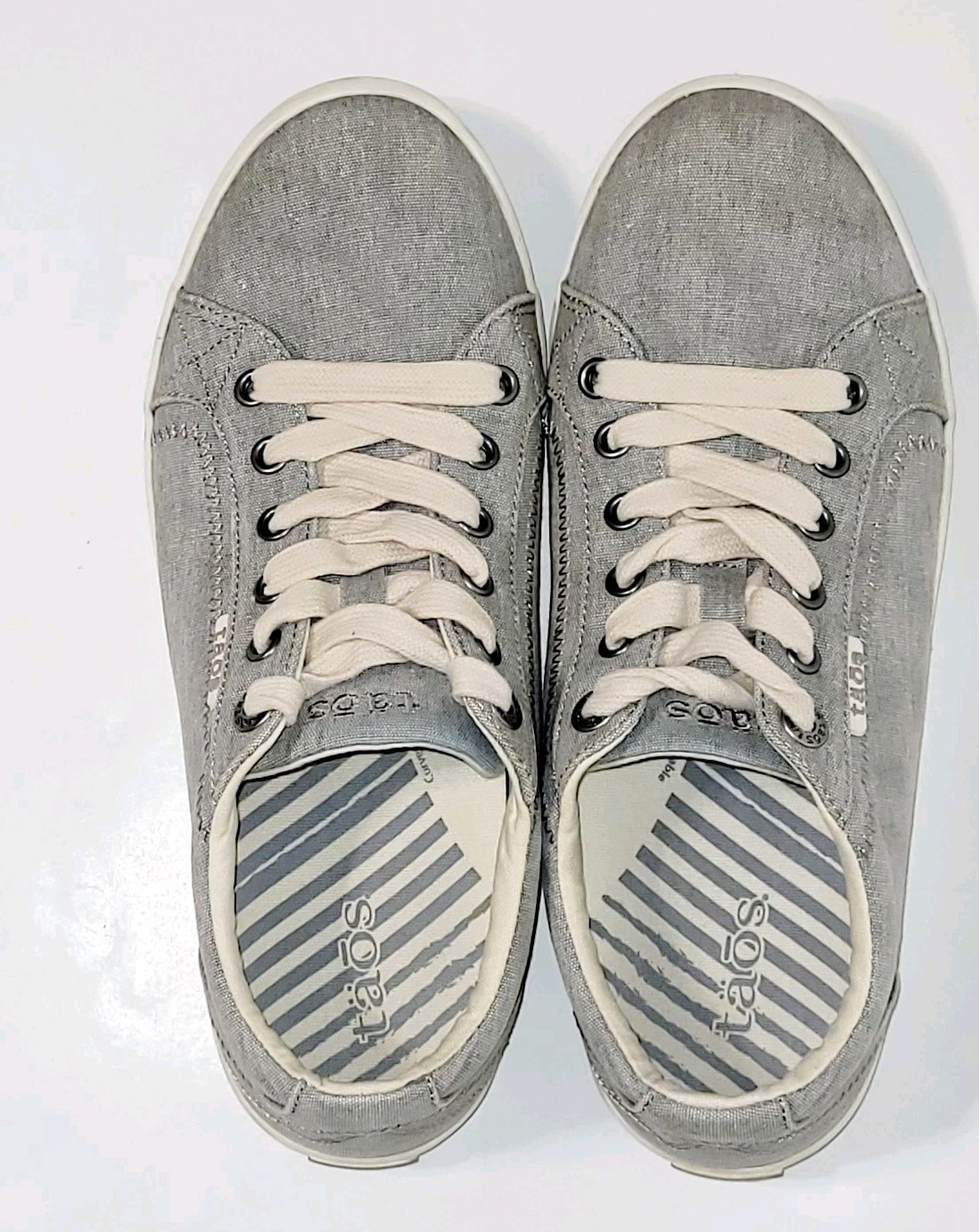Taos Star STA12844 Gray Wash Canvas Casual Lace Up Sneaker Shoes Wms 9US 40-41EU