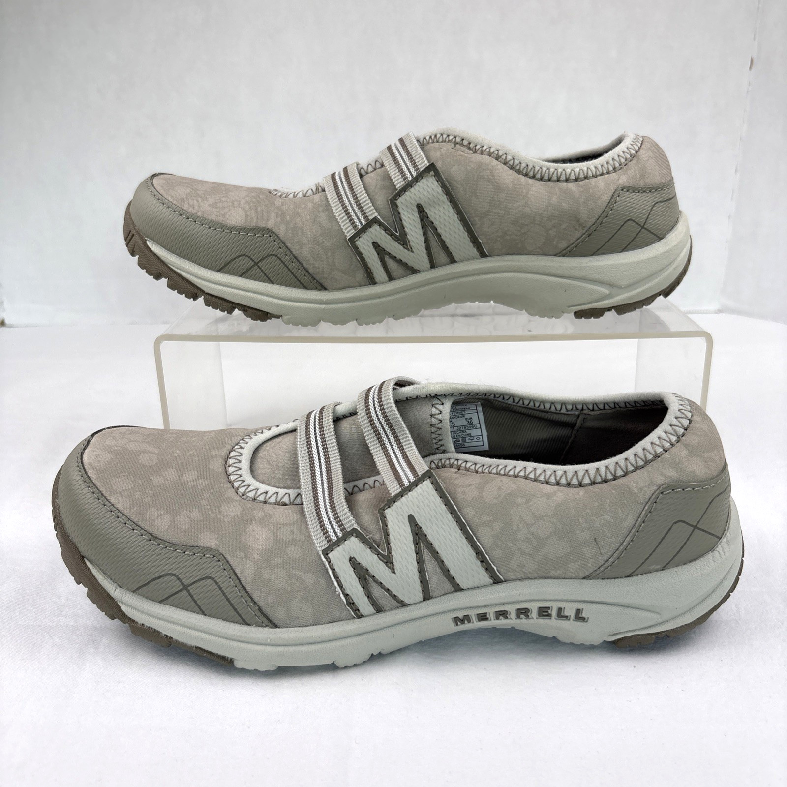 Merrell Kamori Eden Sporty Comfort Walking Sneakers Taupe Beige Low Top Size 6
