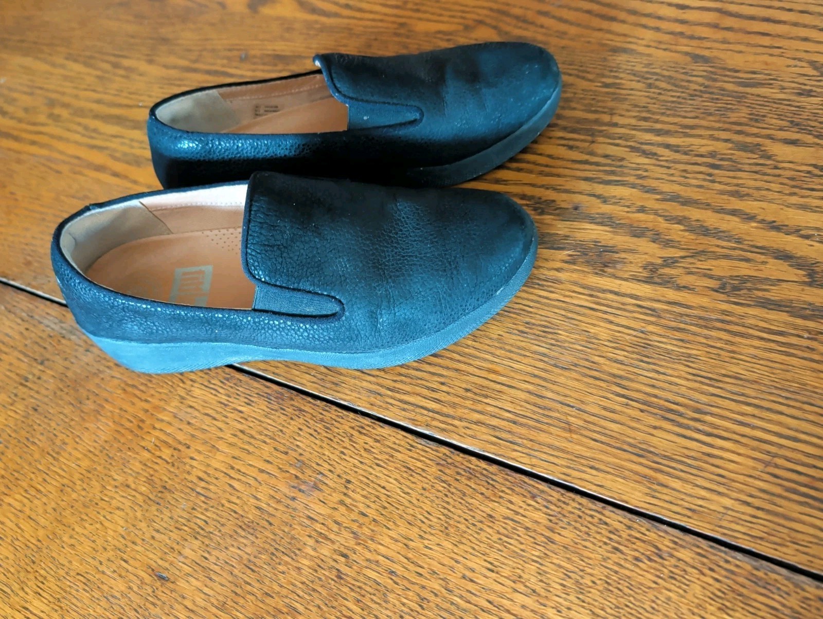 Fitflop Superskate Comfort Shoes Loafers Slip On Black Snake Print Womens Sz 5.5