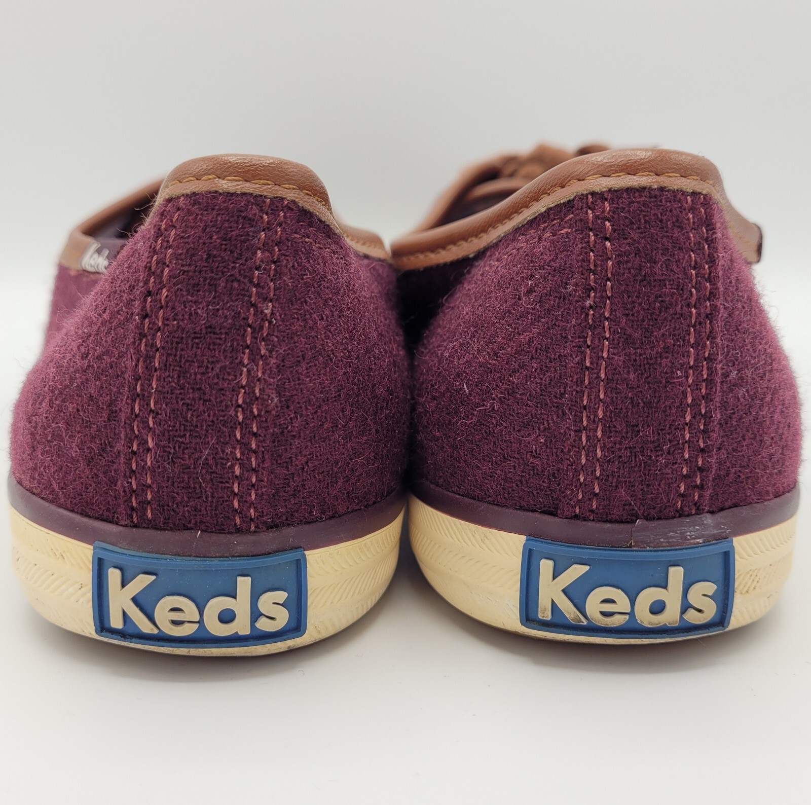 Keds Champion Wool Blend Burgundy Red Lace up Casual Sneakers Shoes Women’s 9.5