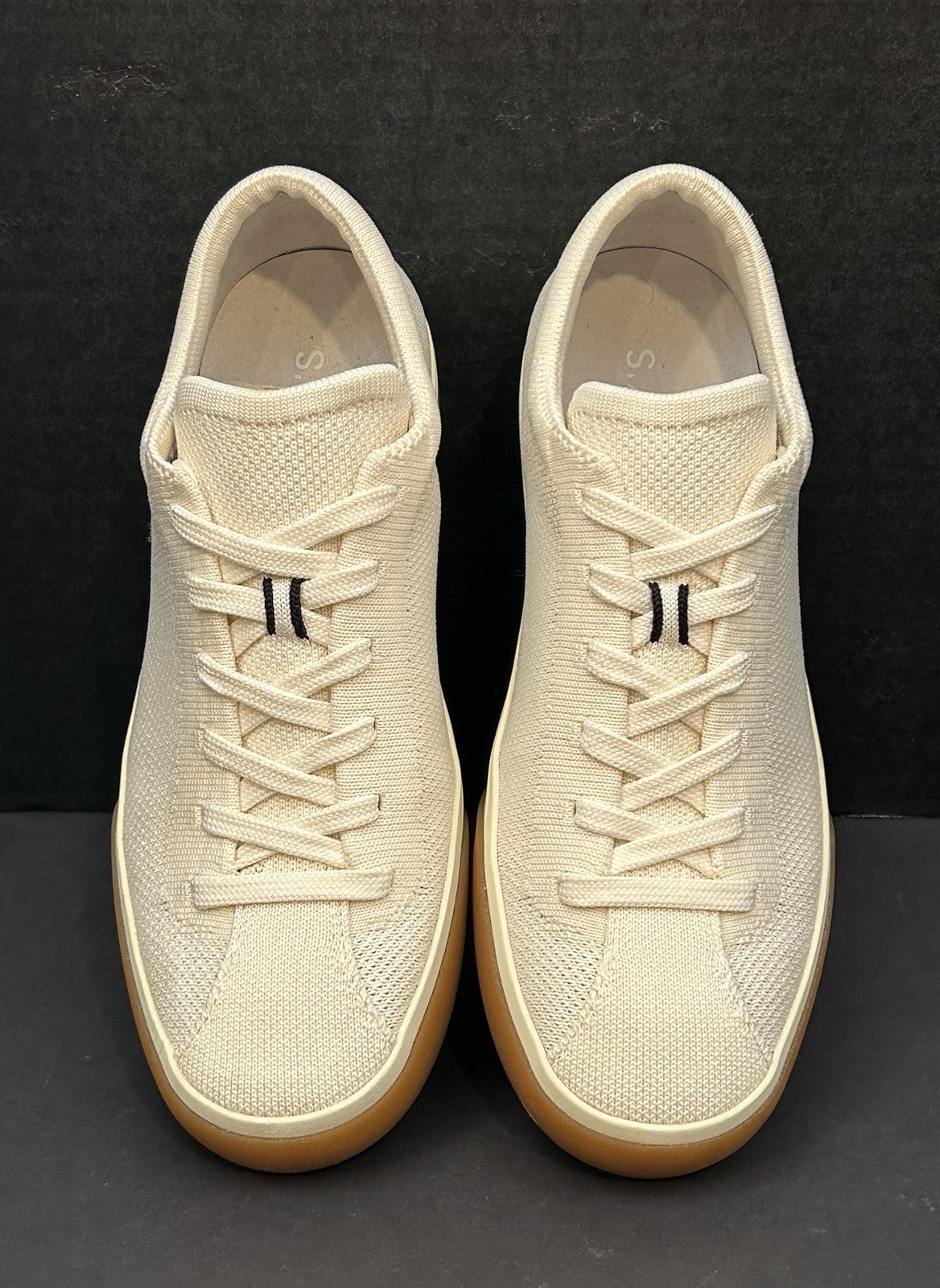 Rothy’s The Lace Up Sneaker ~ Women’s 7~ Blonde Knit Washable Comfort – NEW