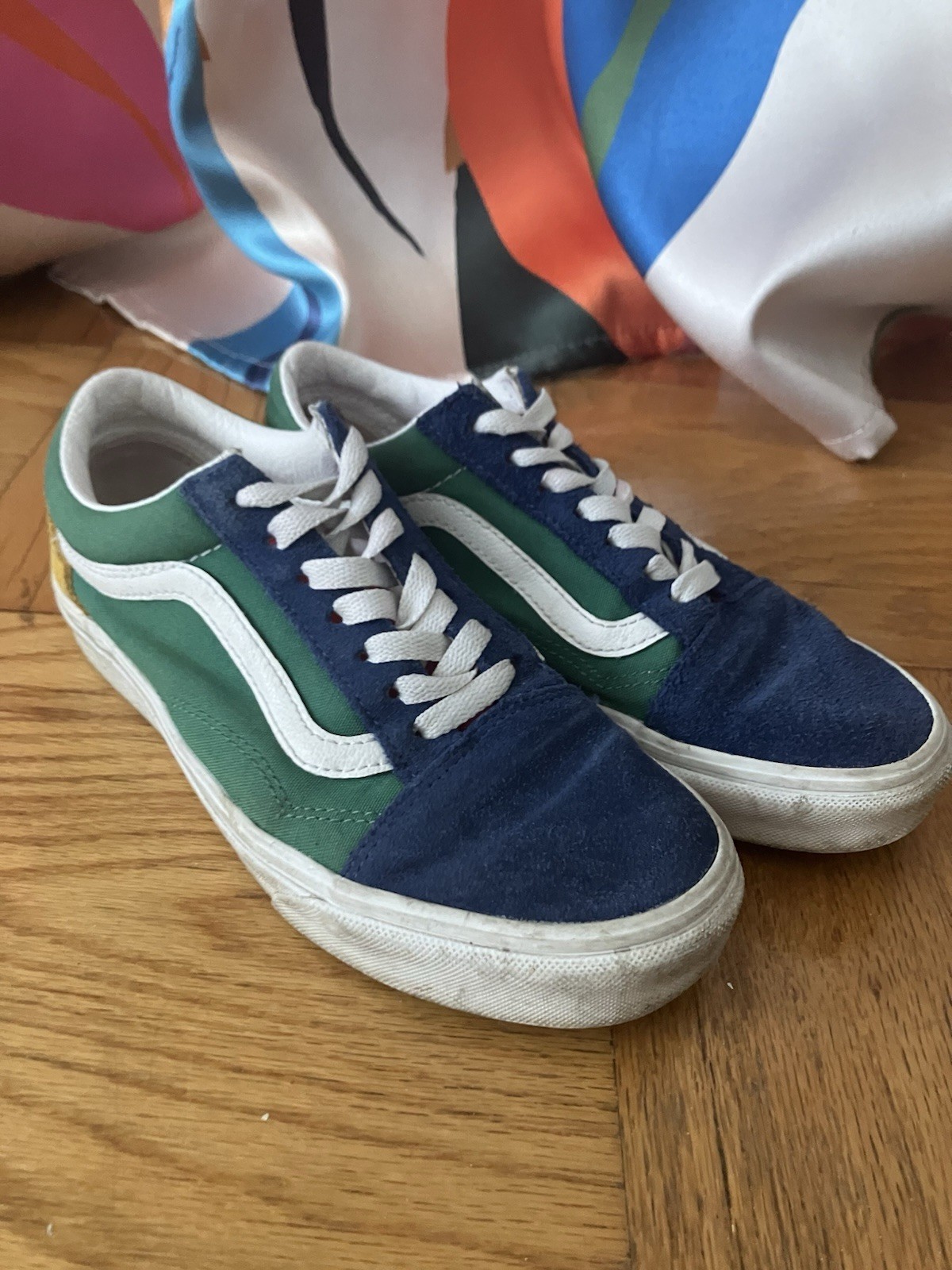 Vans Old Skool Yacht Club Rainbow Suede Low Skate Sneakers M 5 W 6.5