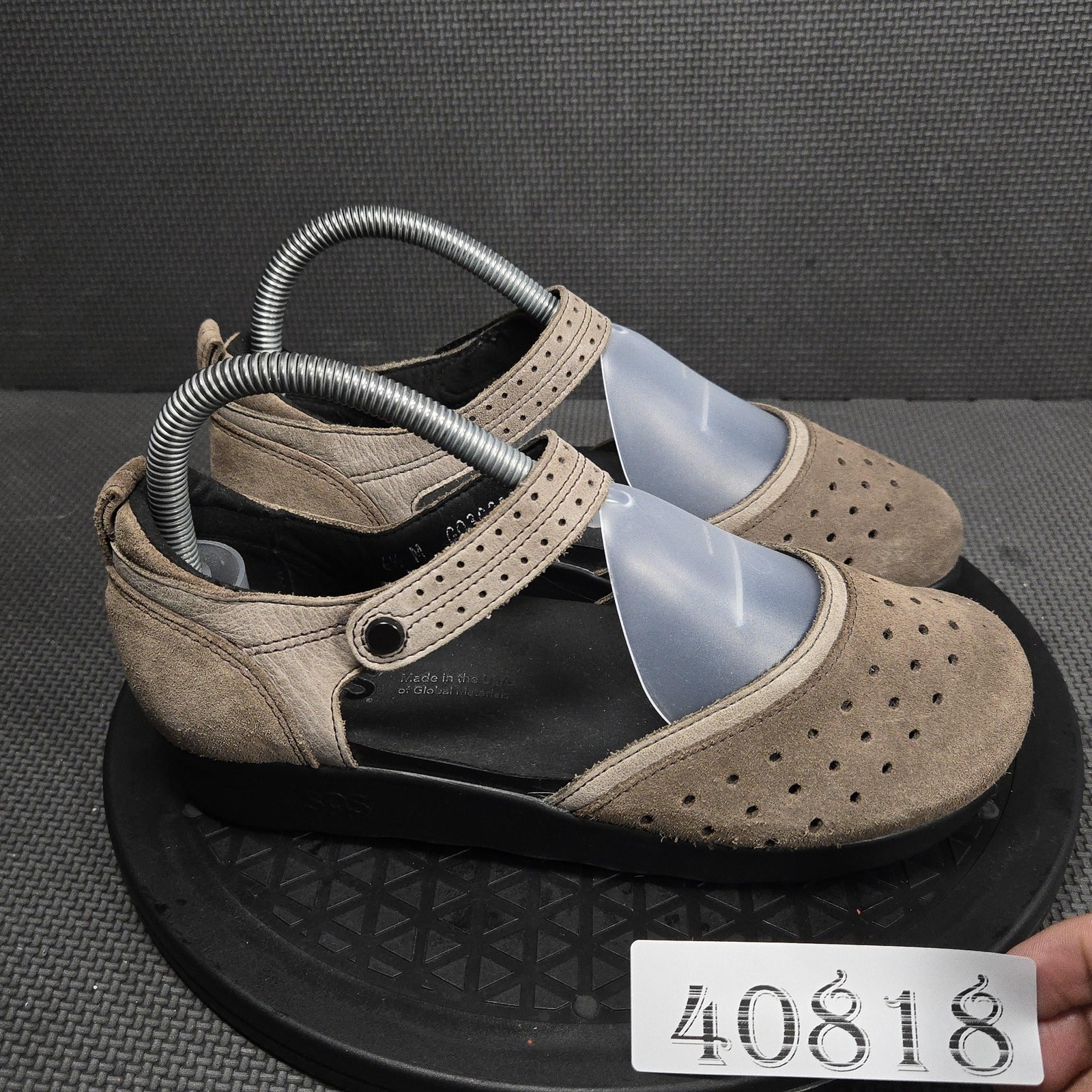 SAS Tripad Comfort Mary Jane Shoes Womens Size 6.5 W Brown Suede Comfort Flats