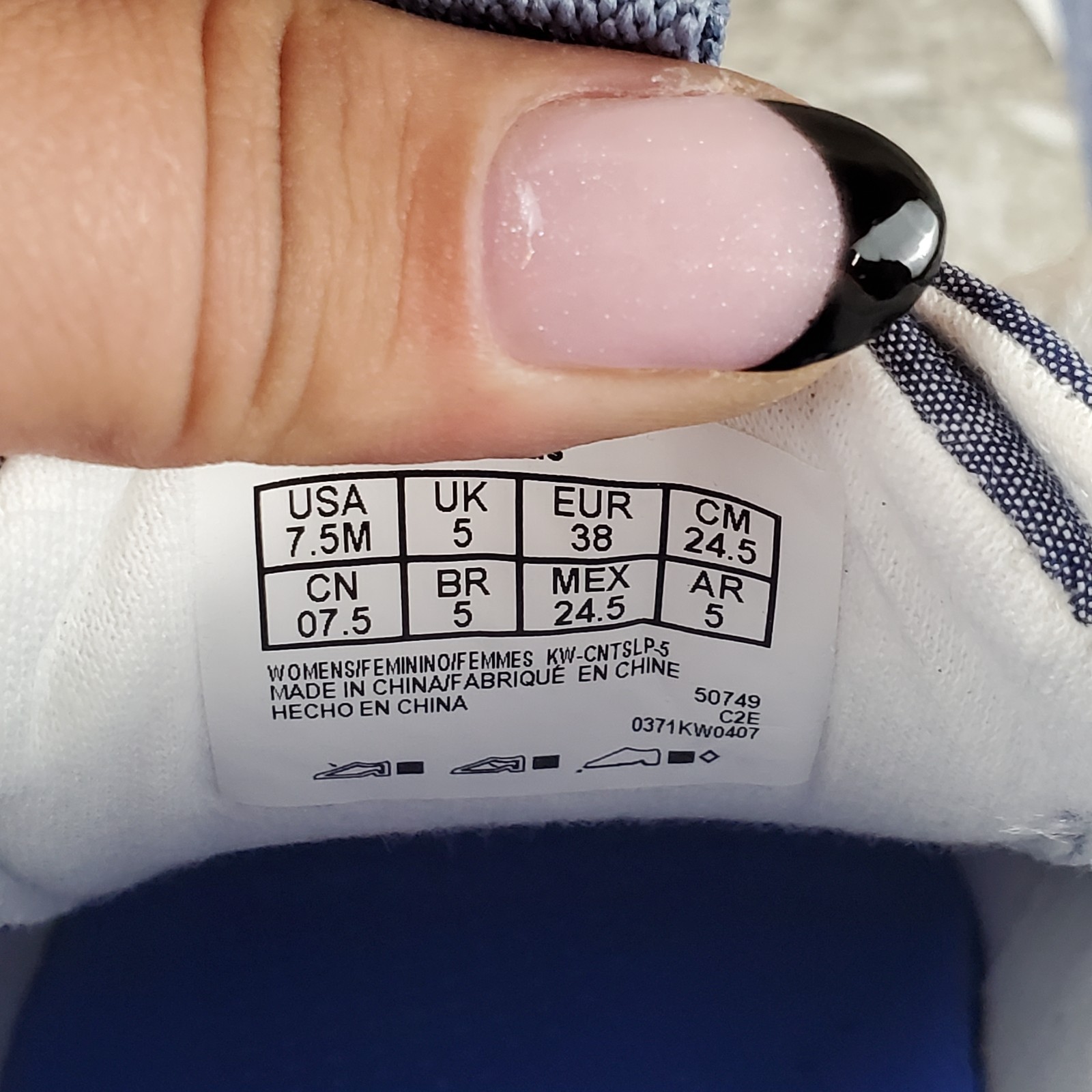 Keds Center III Womens Shoes Sz 7.5 M Athletic Navy Denim Lace Up Sneakers