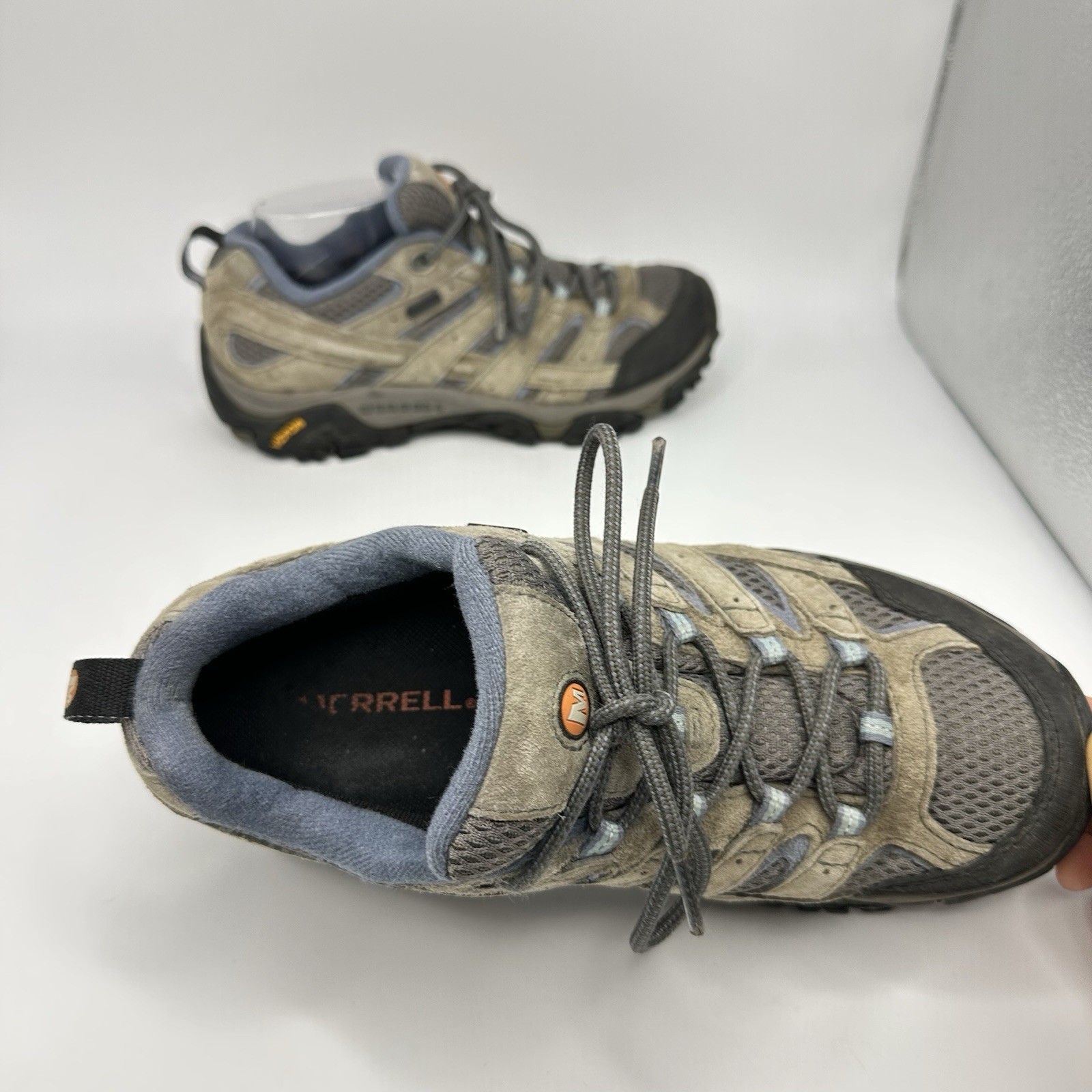 Merrell Moab 2 Women 8.5 W Granite Gray Waterproof Vibram Hiking Shoe