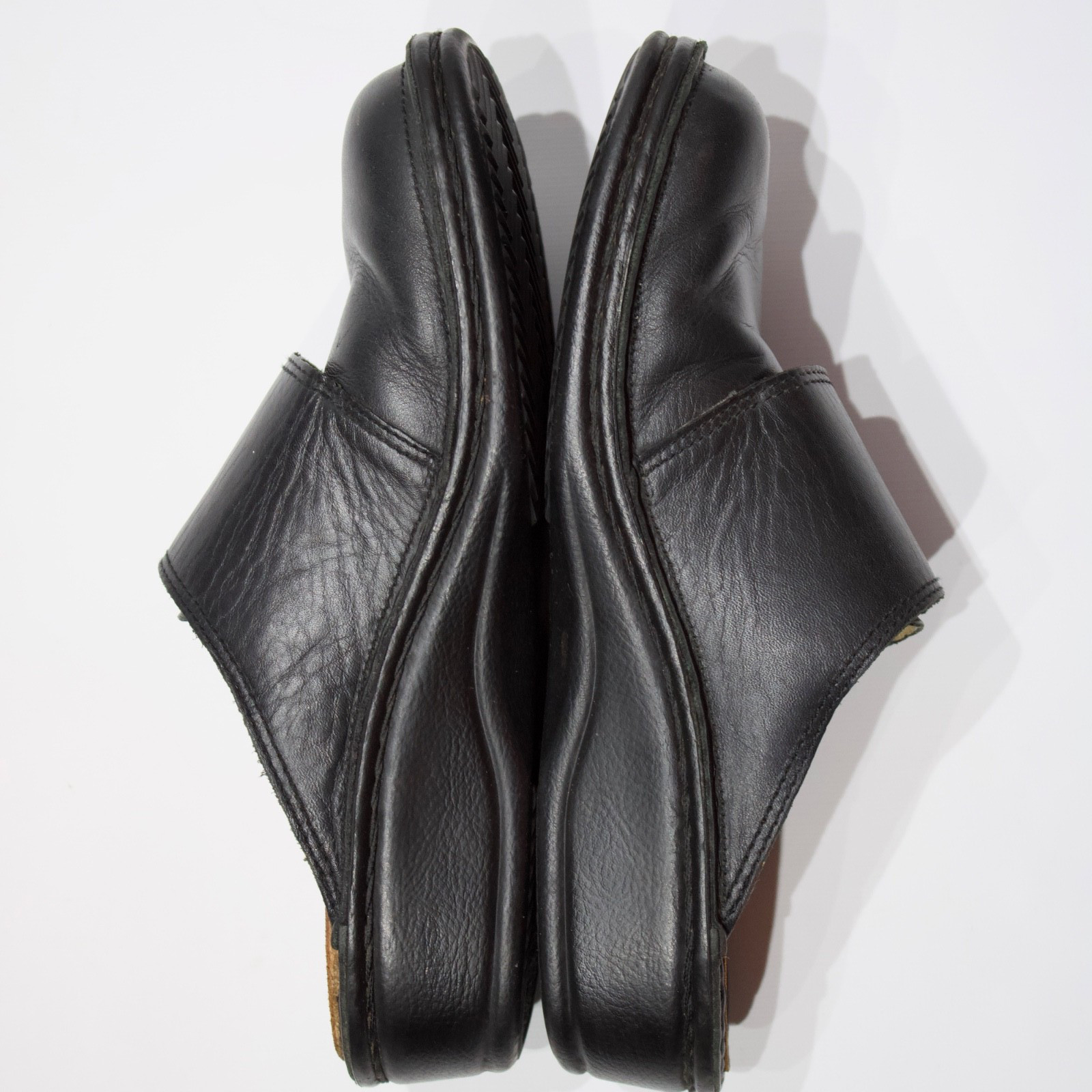 Finn Comfort Made in Germany Black Leather Mule Women ~ Size 7.5 D Wide (38D EU)
