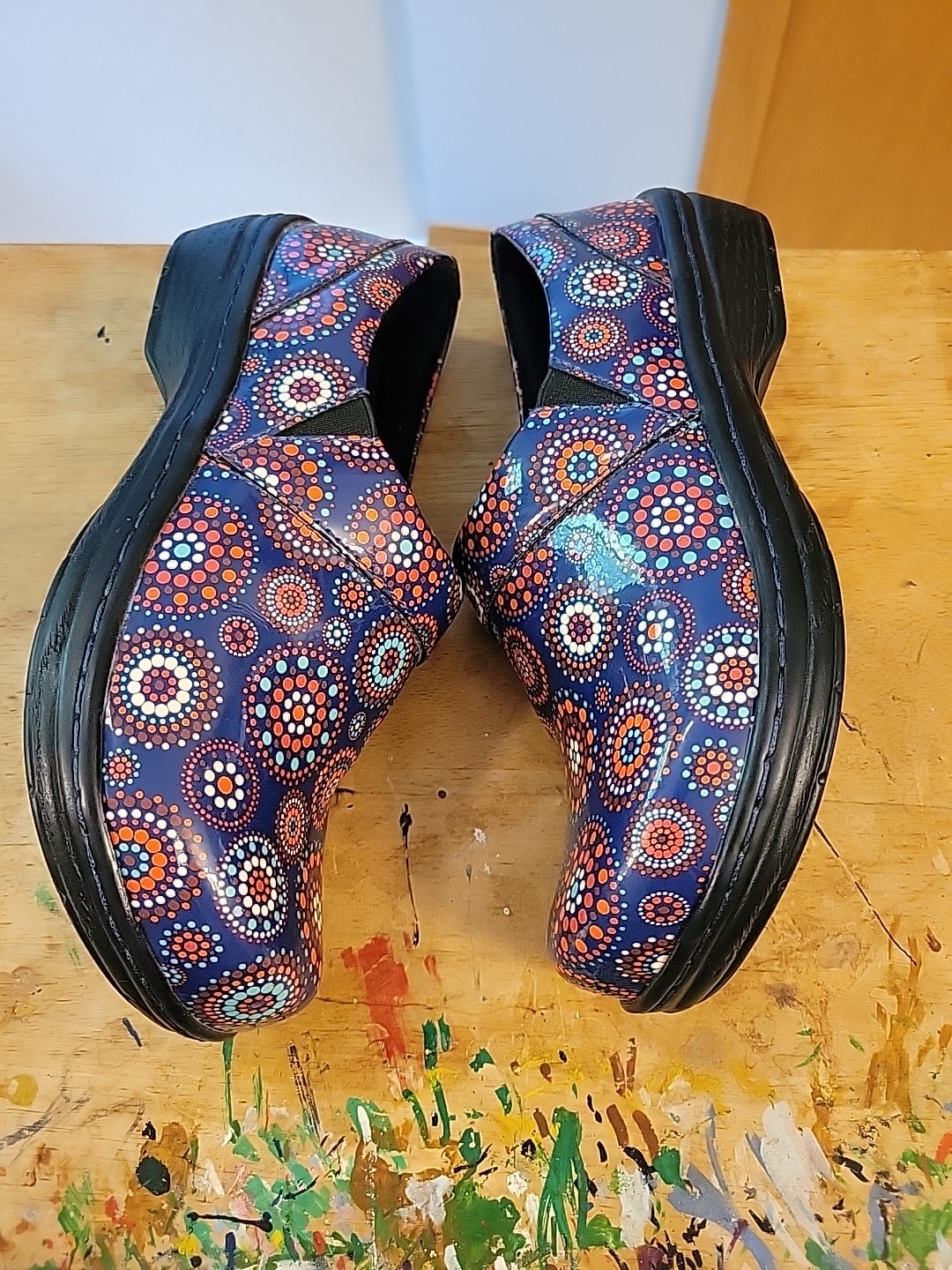 Klogs Mission Professional Womens Slip Resistant Work Clogs Size 7.5 Geometric