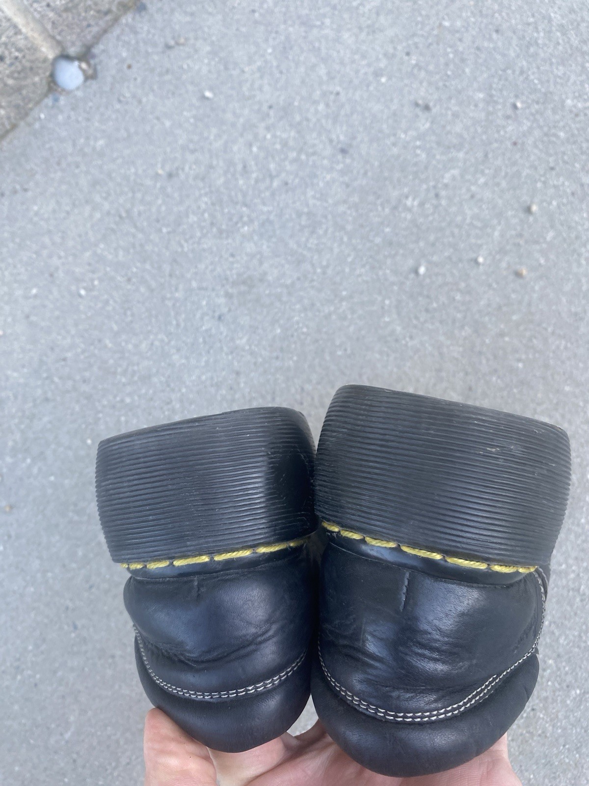 Dr. Martens 3A78 Monk Strap Shoes Women 7 Black Leather Comfort Contrast Stitch