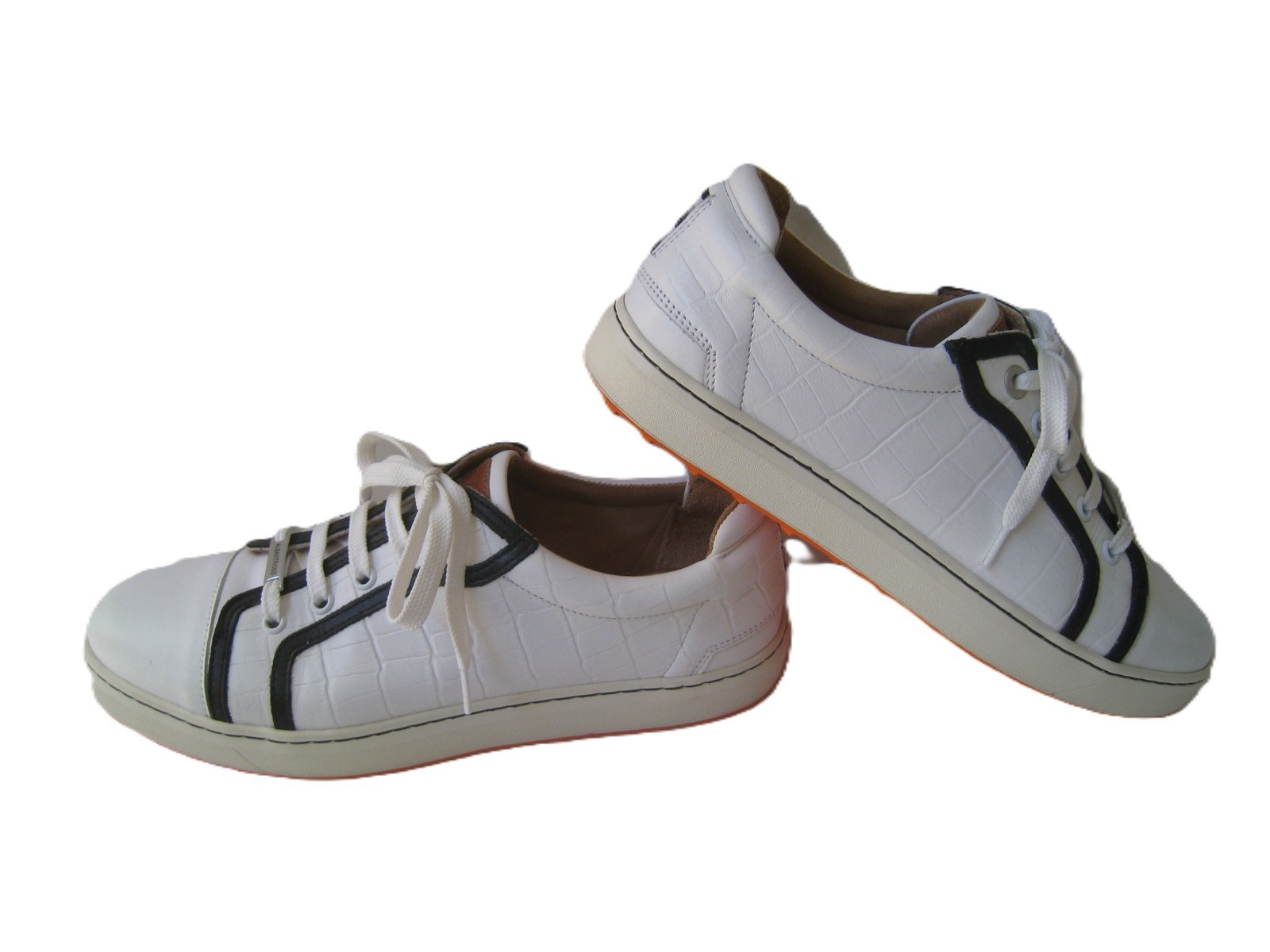 ROYAL ALBATROS CROCO PRINT WHITE LEATHER GOLF SHOES WOMEN’S US 9 UK 7 EUR 40 HOT