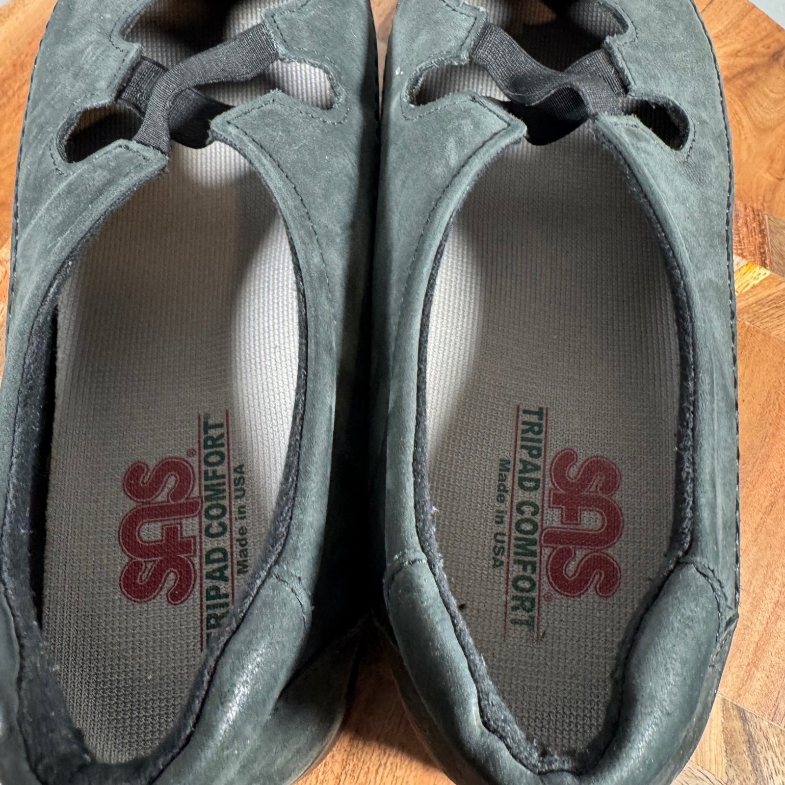 SAS Step Out Black Leather Mary Jane Loafers Tripad Comfort Shoes Womens 8