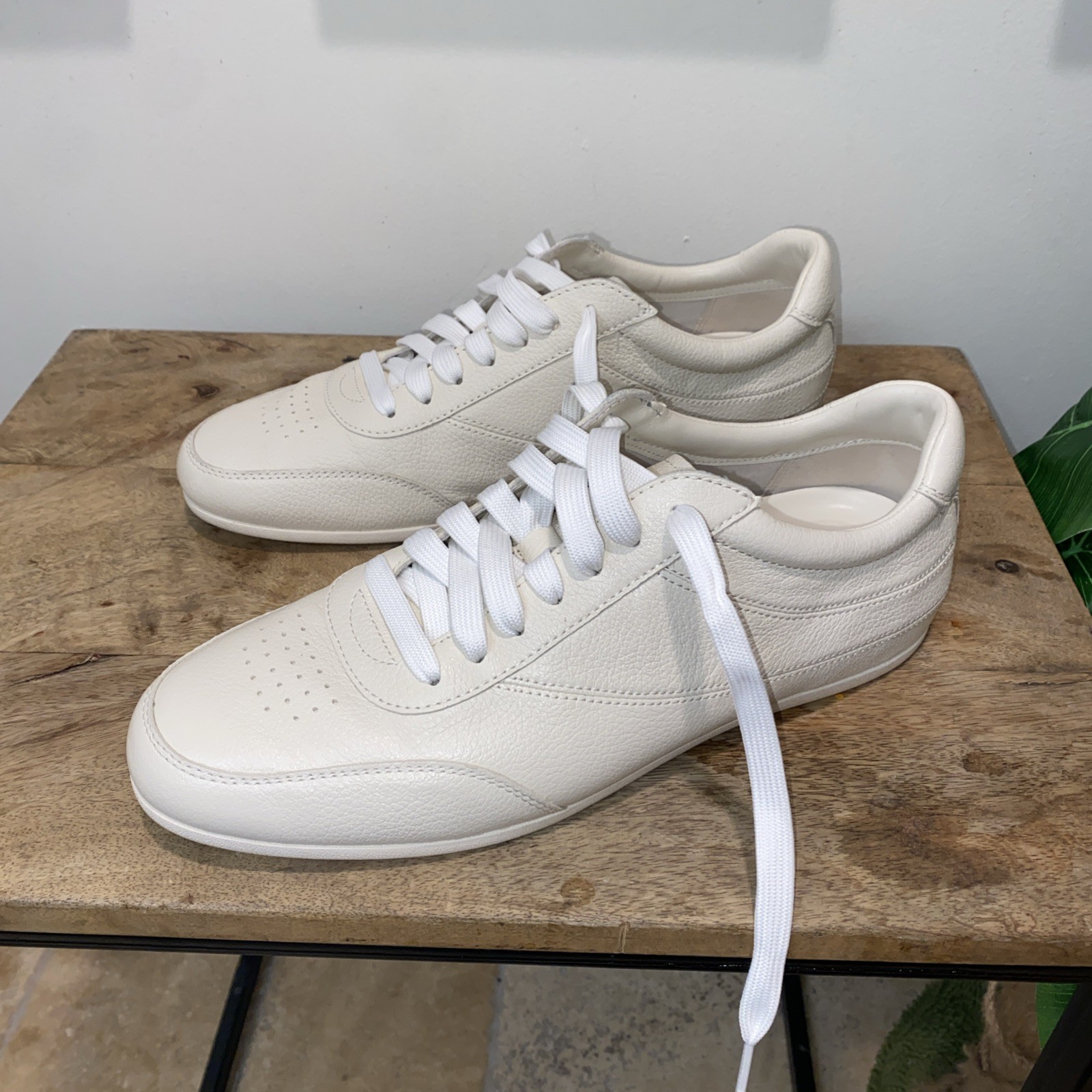 Vince, Leather Trainer Shoes, White, US 10.5 Eur 44.5
