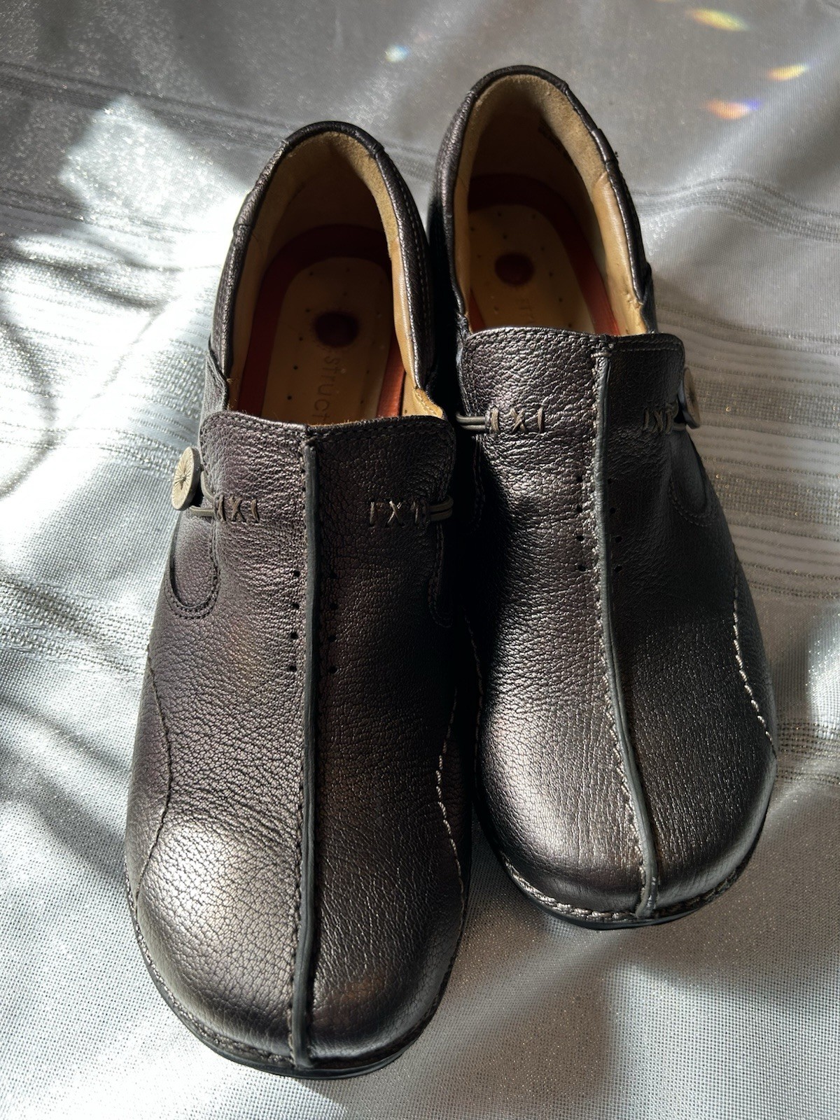 Clarks Unstructured Women’s Size 11 N Un.Loop Bronze leather slip-on Shoes