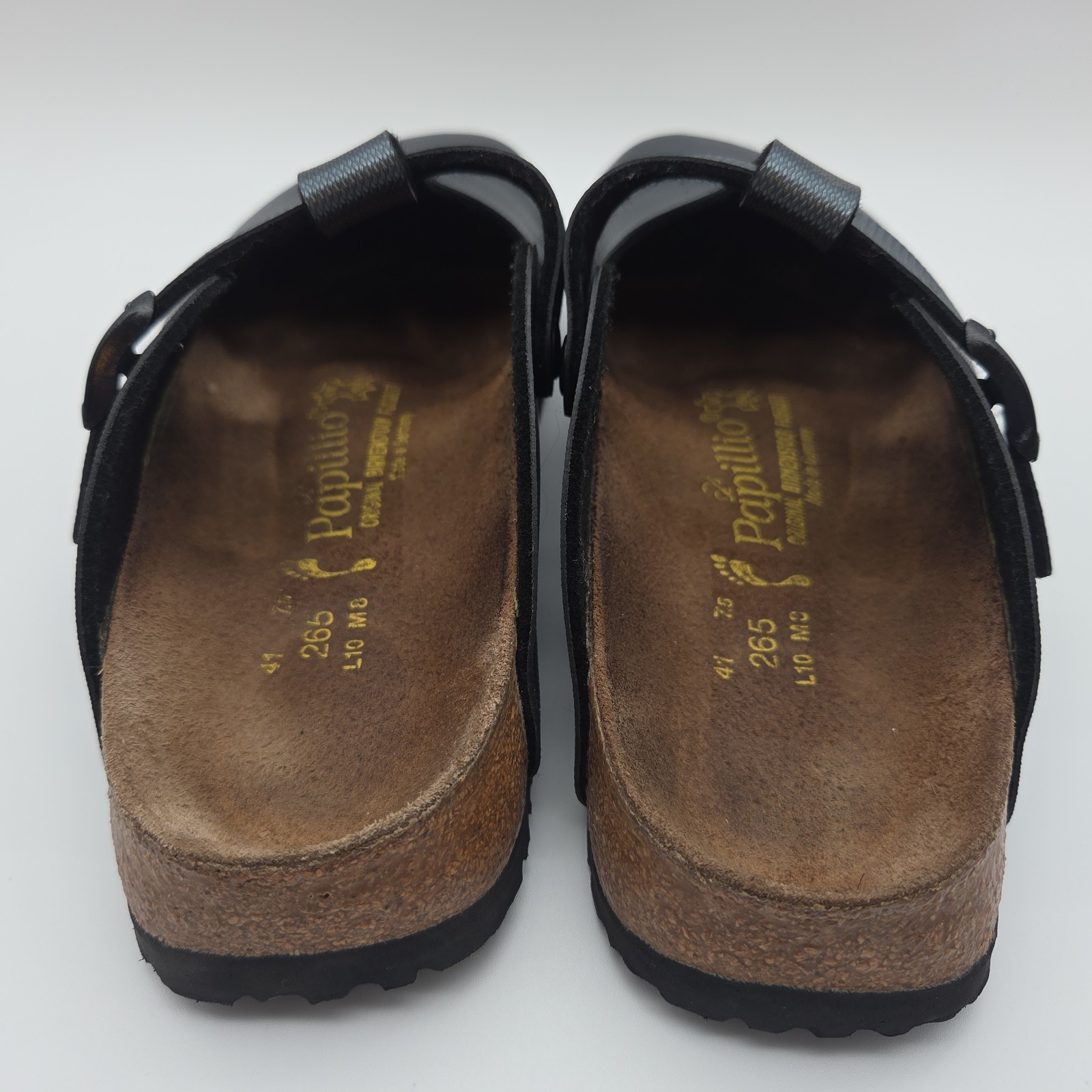 Birkenstock Papillio Bern Clogs Mary Jane Gunmetal Blue Gray Textured EU 41 L10