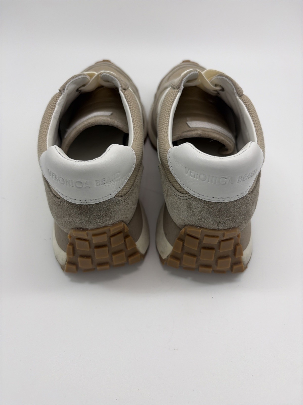 Veronica Beard Women’s Beige White Valentina Slip On Sneakers Shoes Size 8M
