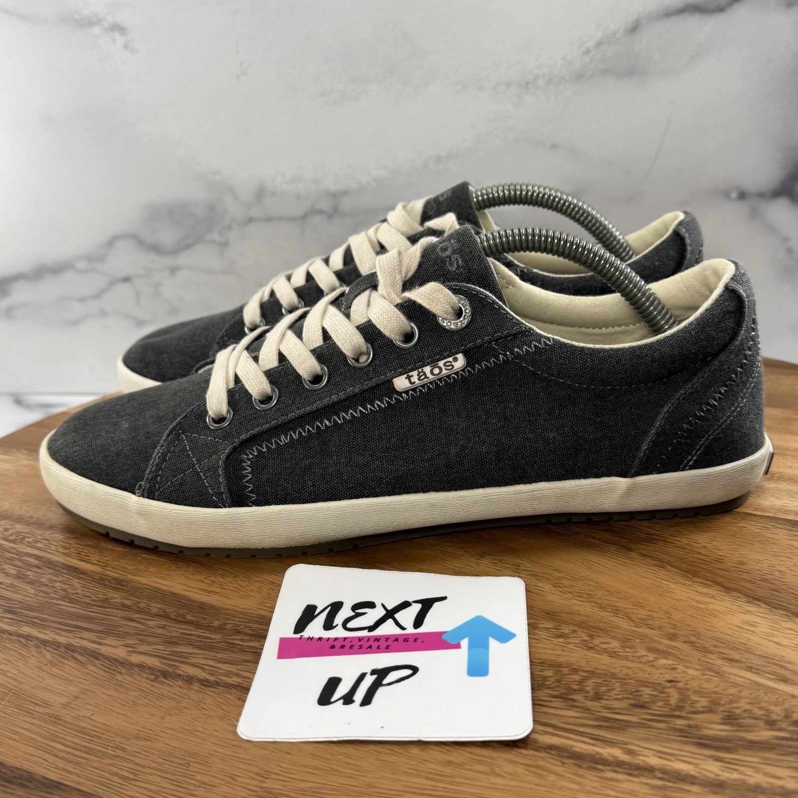 Womens Size 8-Taos Star Walking Shoes Sneakers Dark Gray Washed Denim Casual