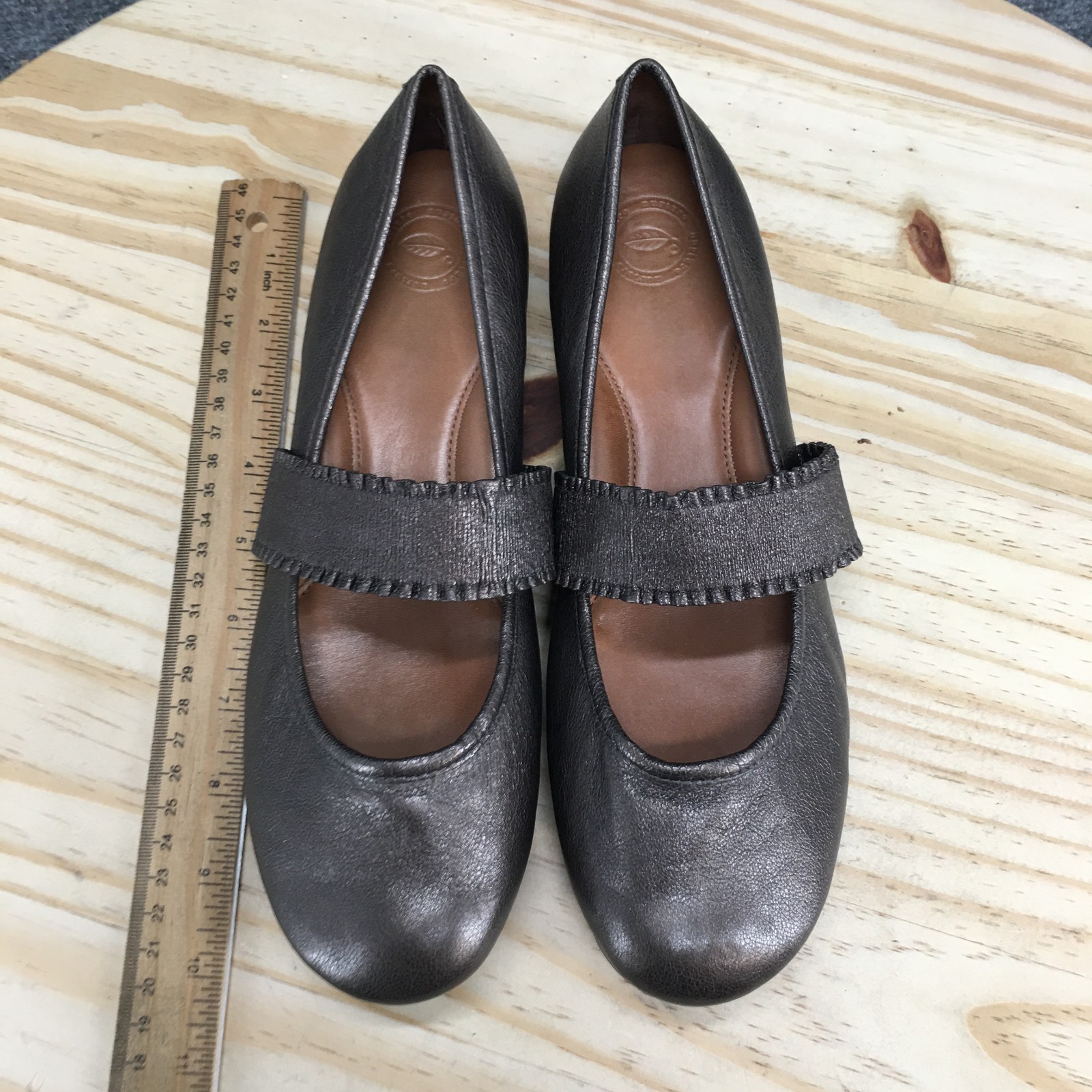 Nature Shoes Womens 9 M Seymore Mary Jane Bronze Metallic Leather Comfort Low