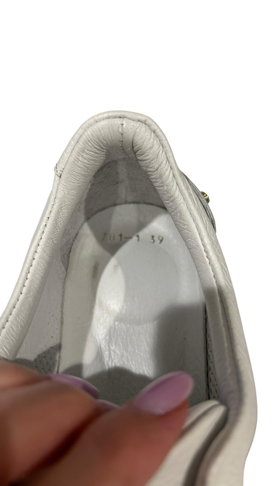 White 100% Leather Summer Shoes, Size 10