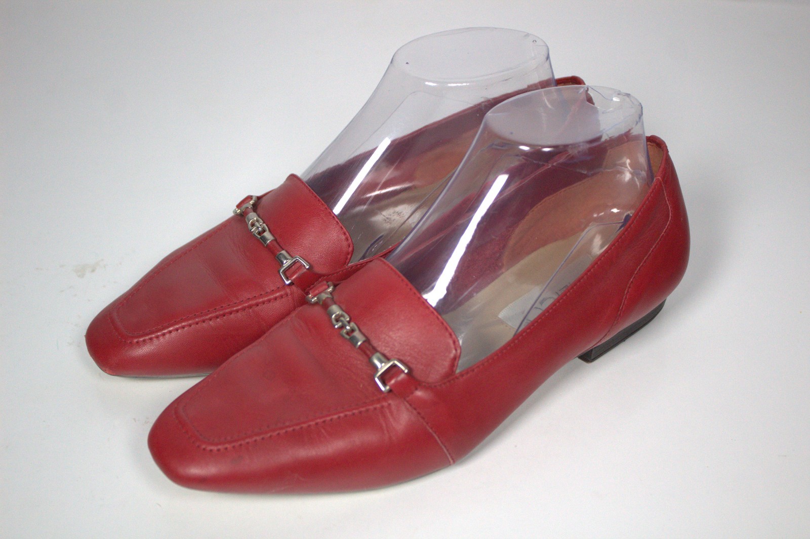 Calico Cruiseon2 Women 8.5 M Comfort Shoes Red Leather Almond Toe Slip On Loafer