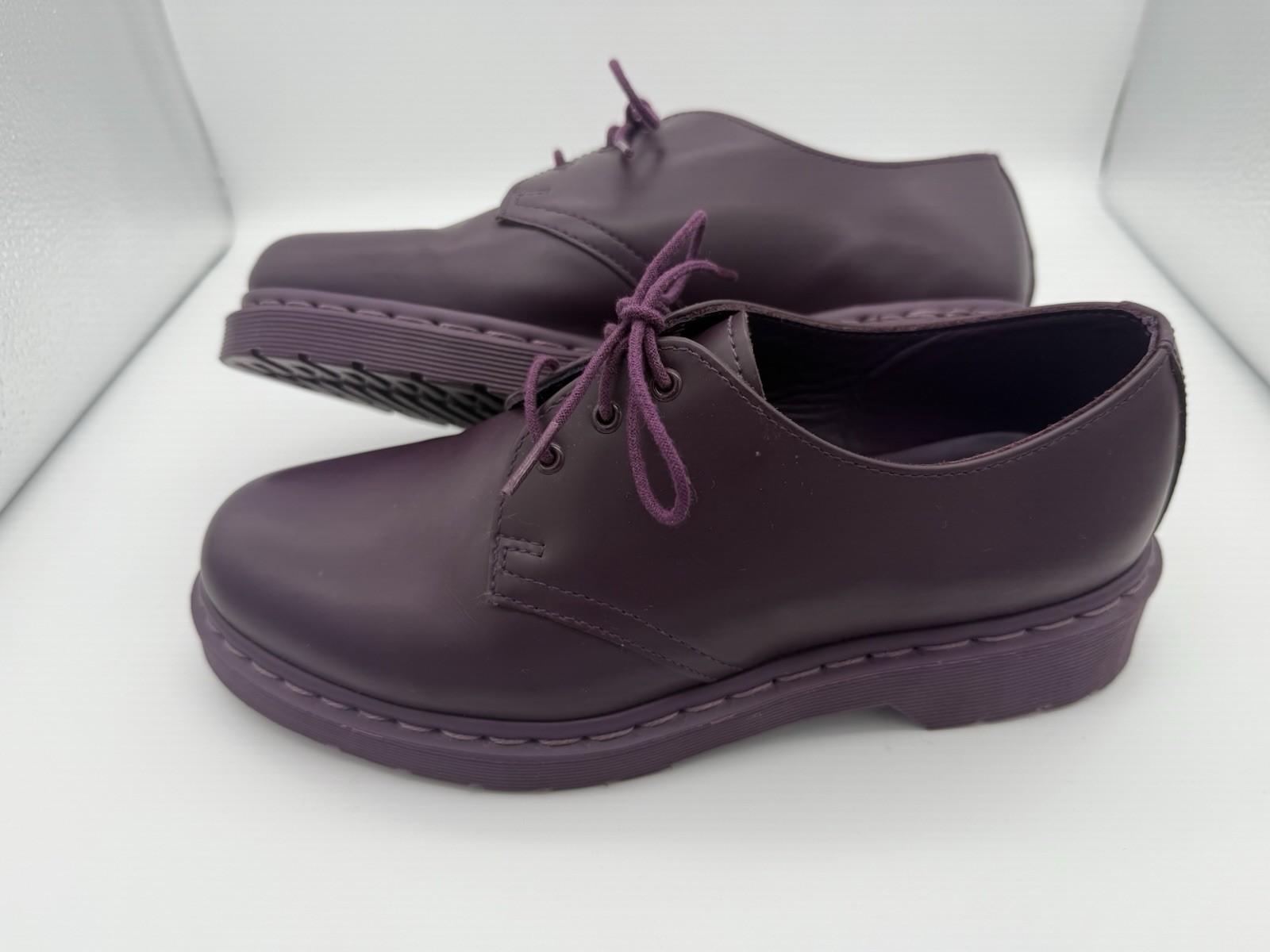 Dr. Martens 1461 Mono Purple Leather Oxford Shoes Womens 8 Grunge Punk Minimal